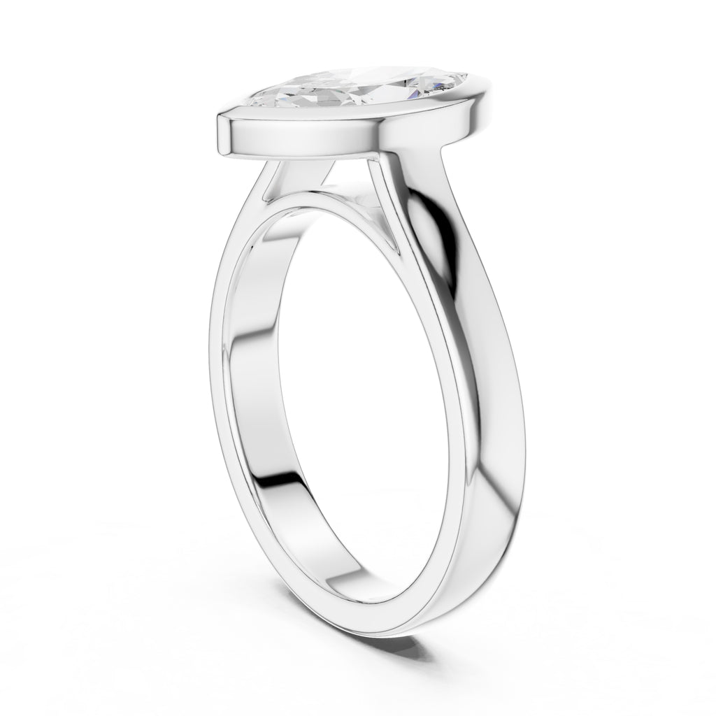 The Seamless Encase Ring 2ct White Gold Marquise