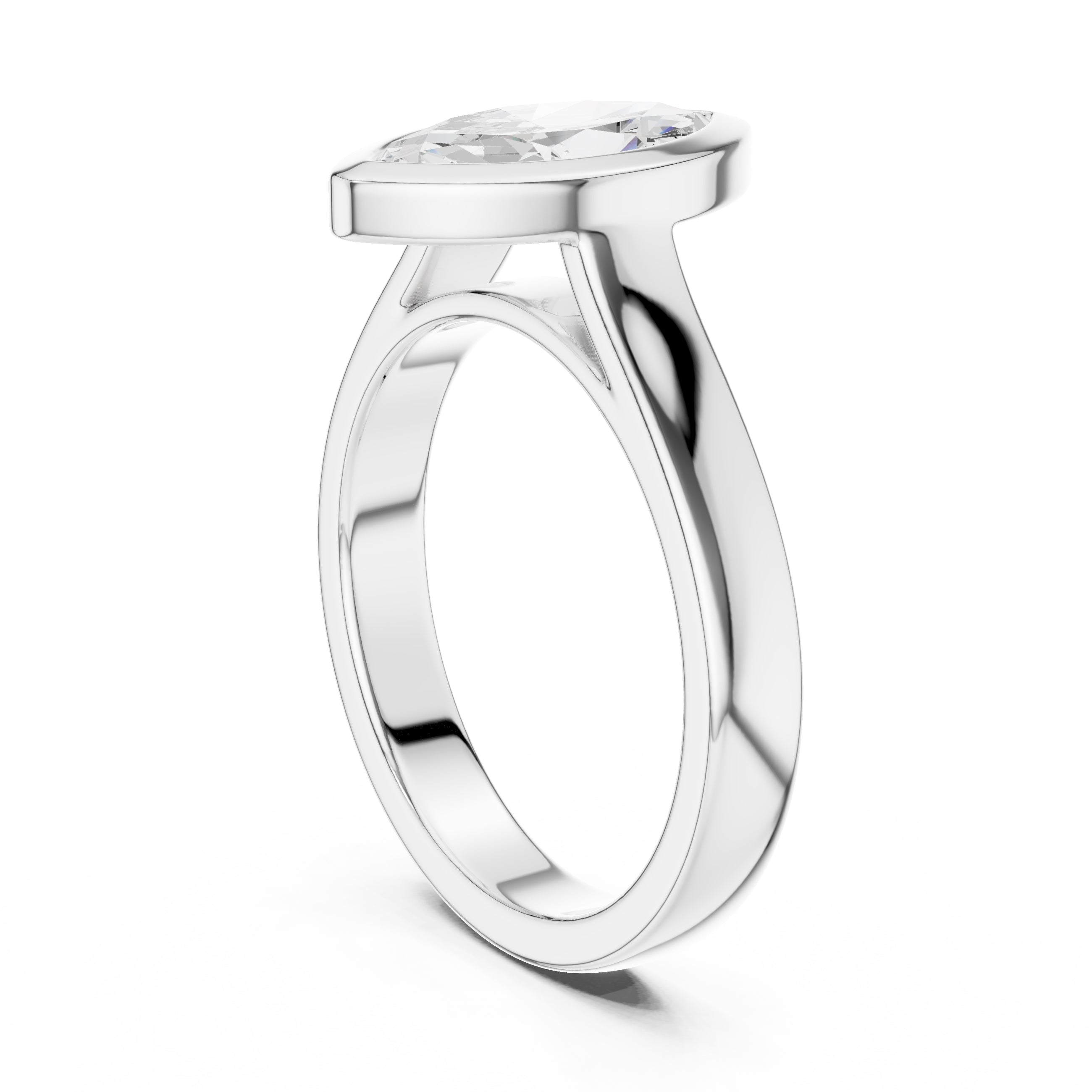 The Seamless Encase Ring 2ct White Gold Marquise