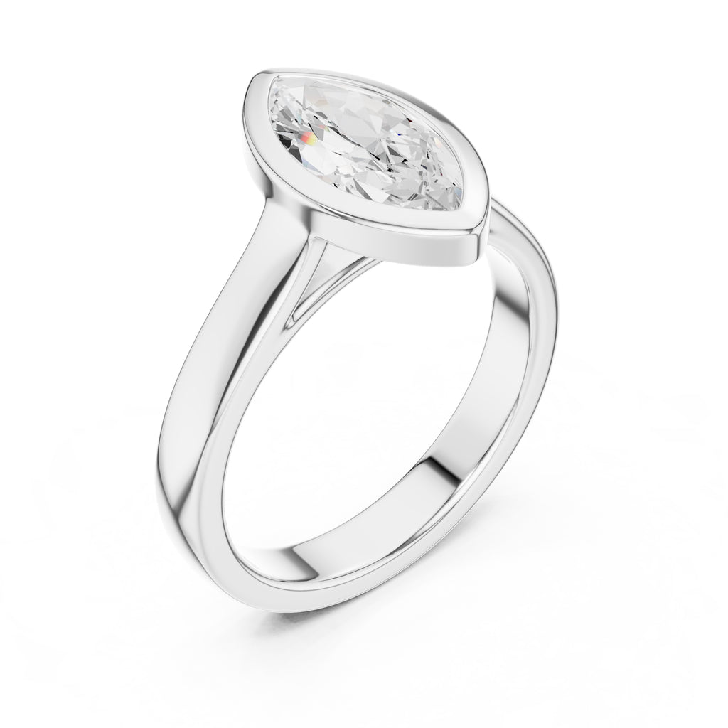 The Seamless Encase Ring 2ct White Gold Marquise