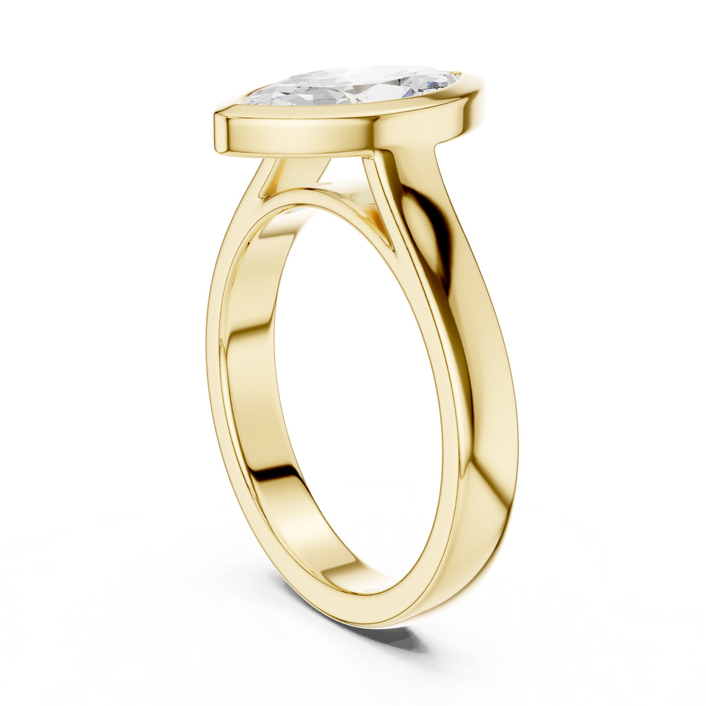 The Seamless Encase Ring 2ct Yellow Gold Marquise