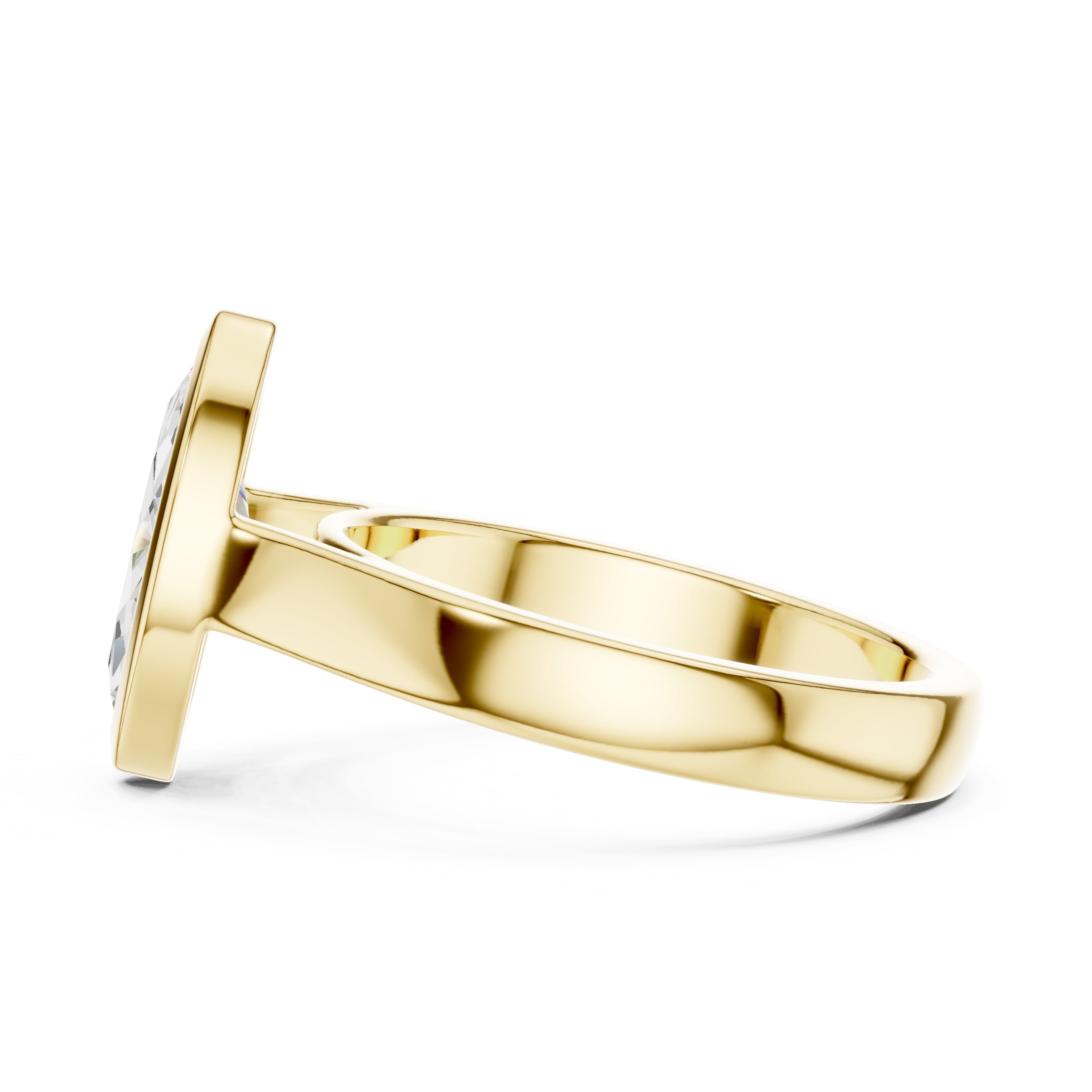 The Seamless Encase Ring 2ct Yellow Gold Marquise