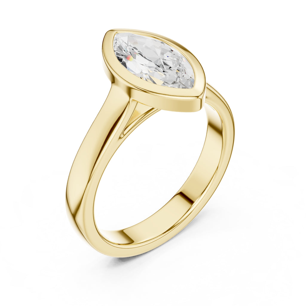 The Seamless Encase Ring 2ct Yellow Gold Marquise