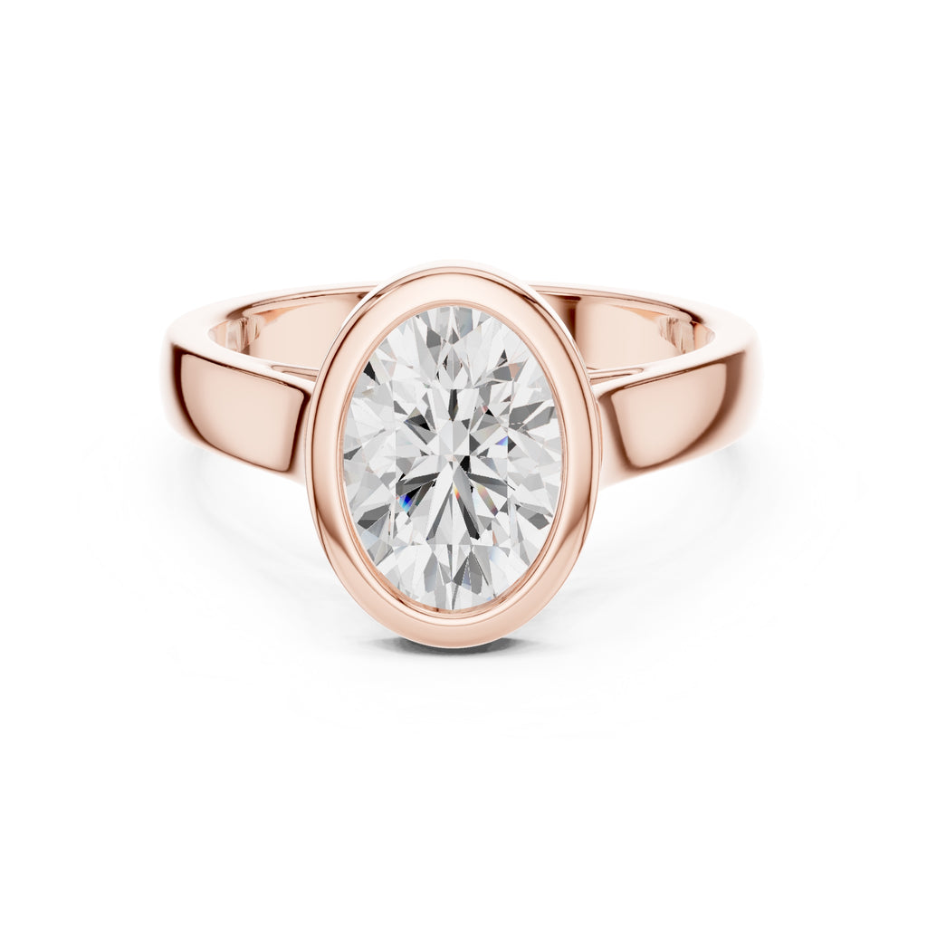 The Seamless Encase Ring 2ct Rose Gold Oval