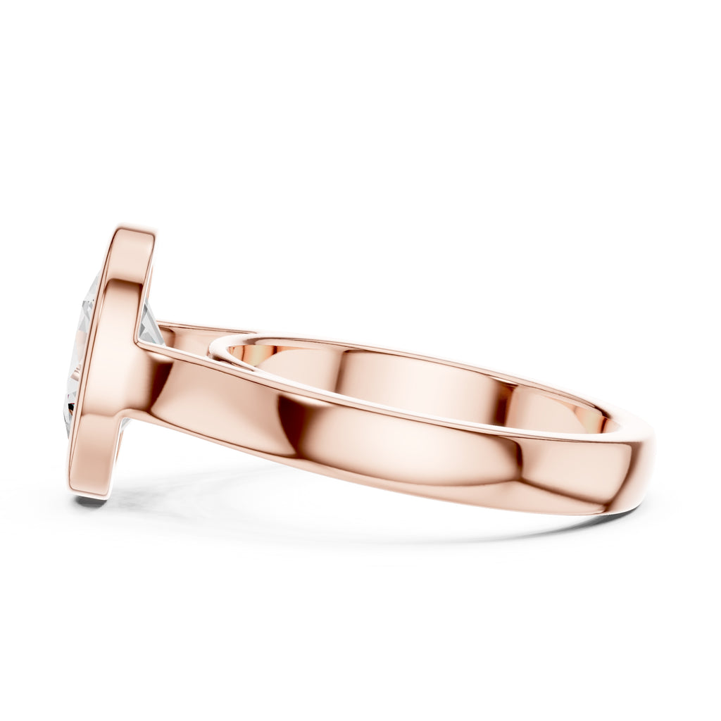 The Seamless Encase Ring 2ct Rose Gold Oval