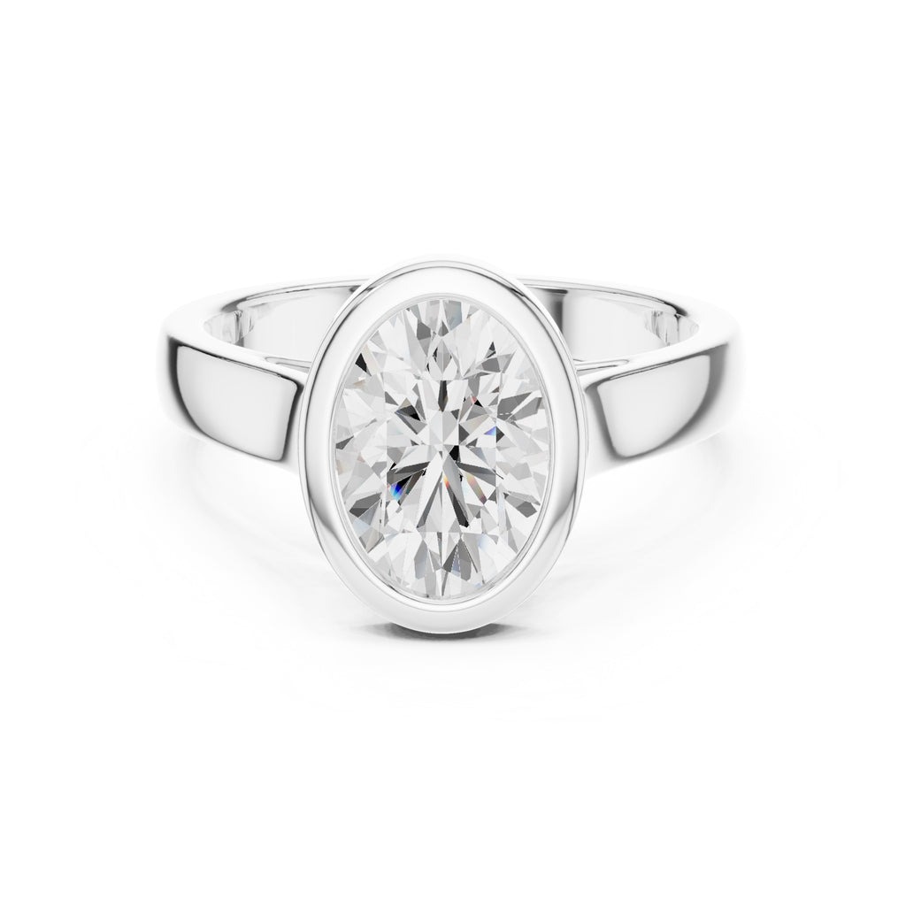 The Seamless Encase Ring 2ct White Gold Oval