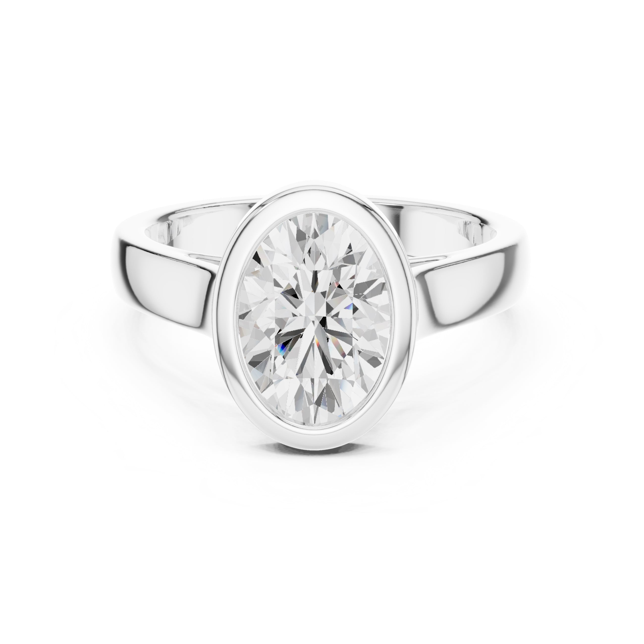 The Seamless Encase Ring 2ct White Gold Oval