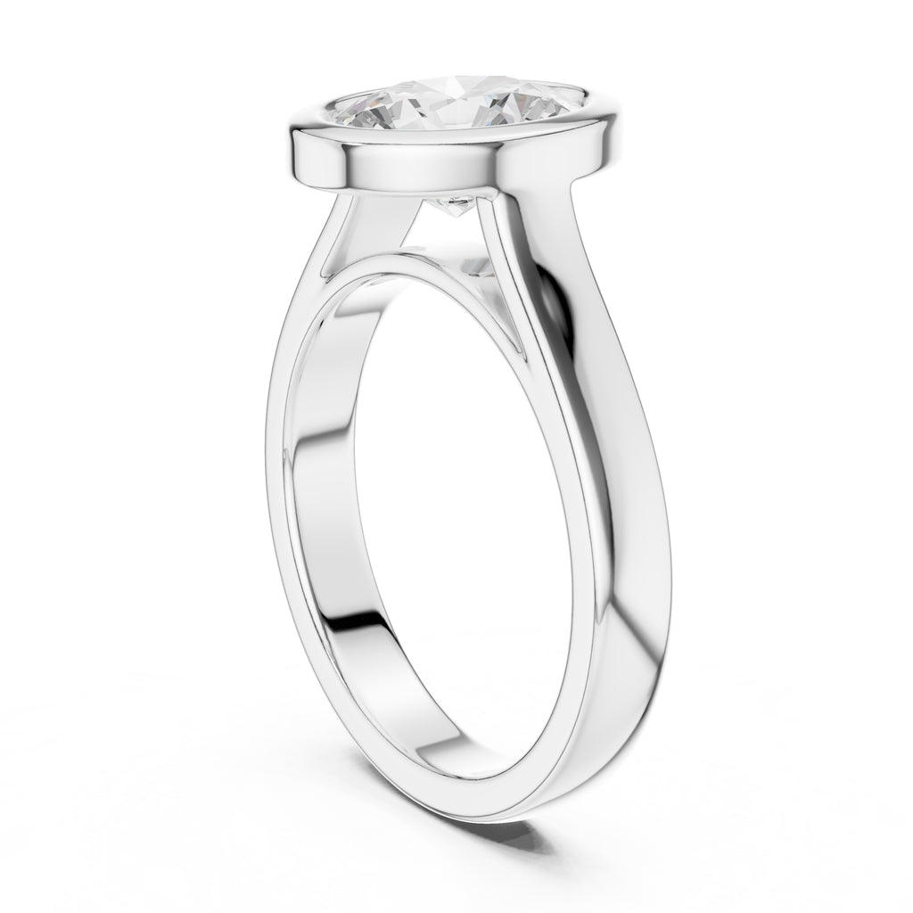 The Seamless Encase Ring 2ct White Gold Oval