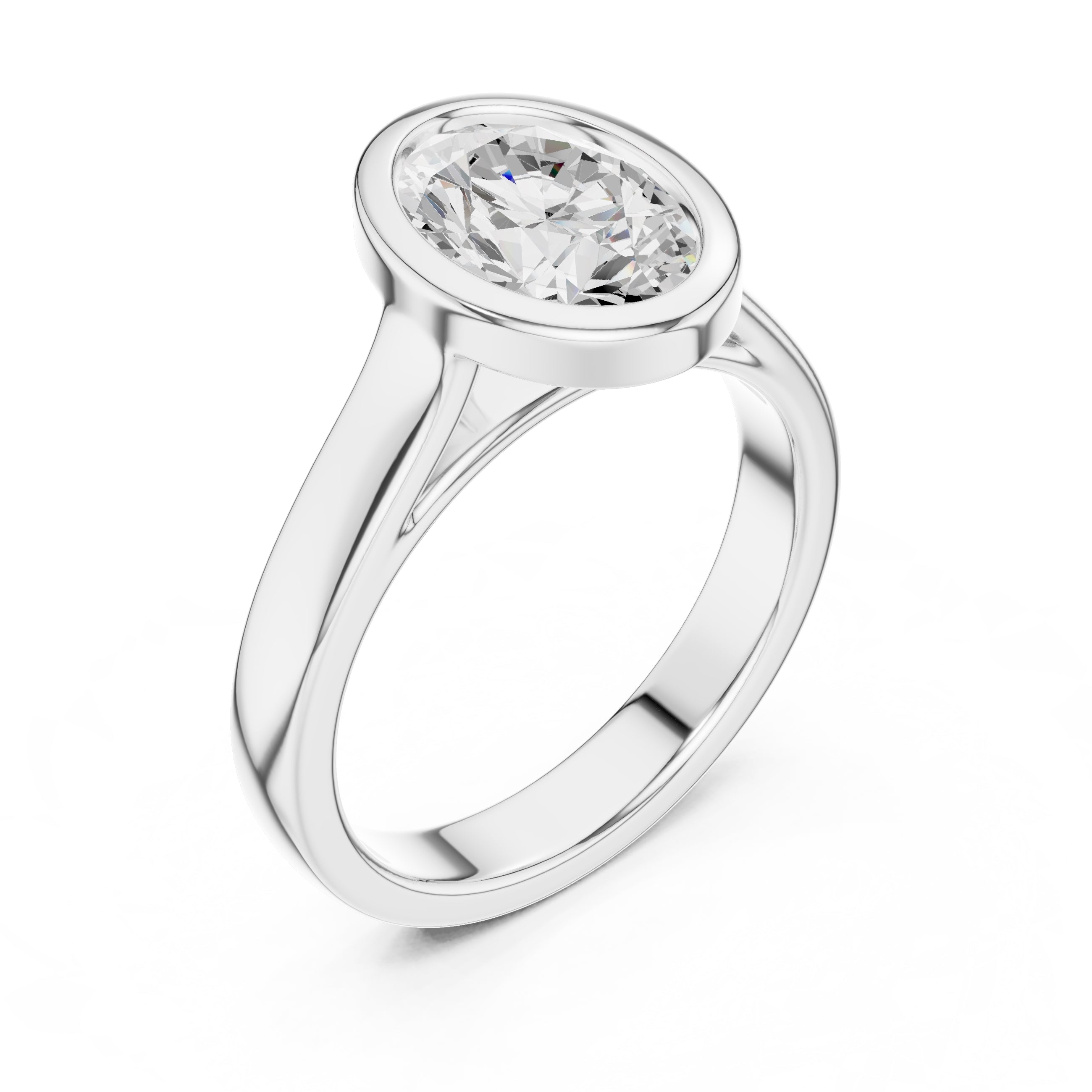 The Seamless Encase Ring 2ct White Gold Oval