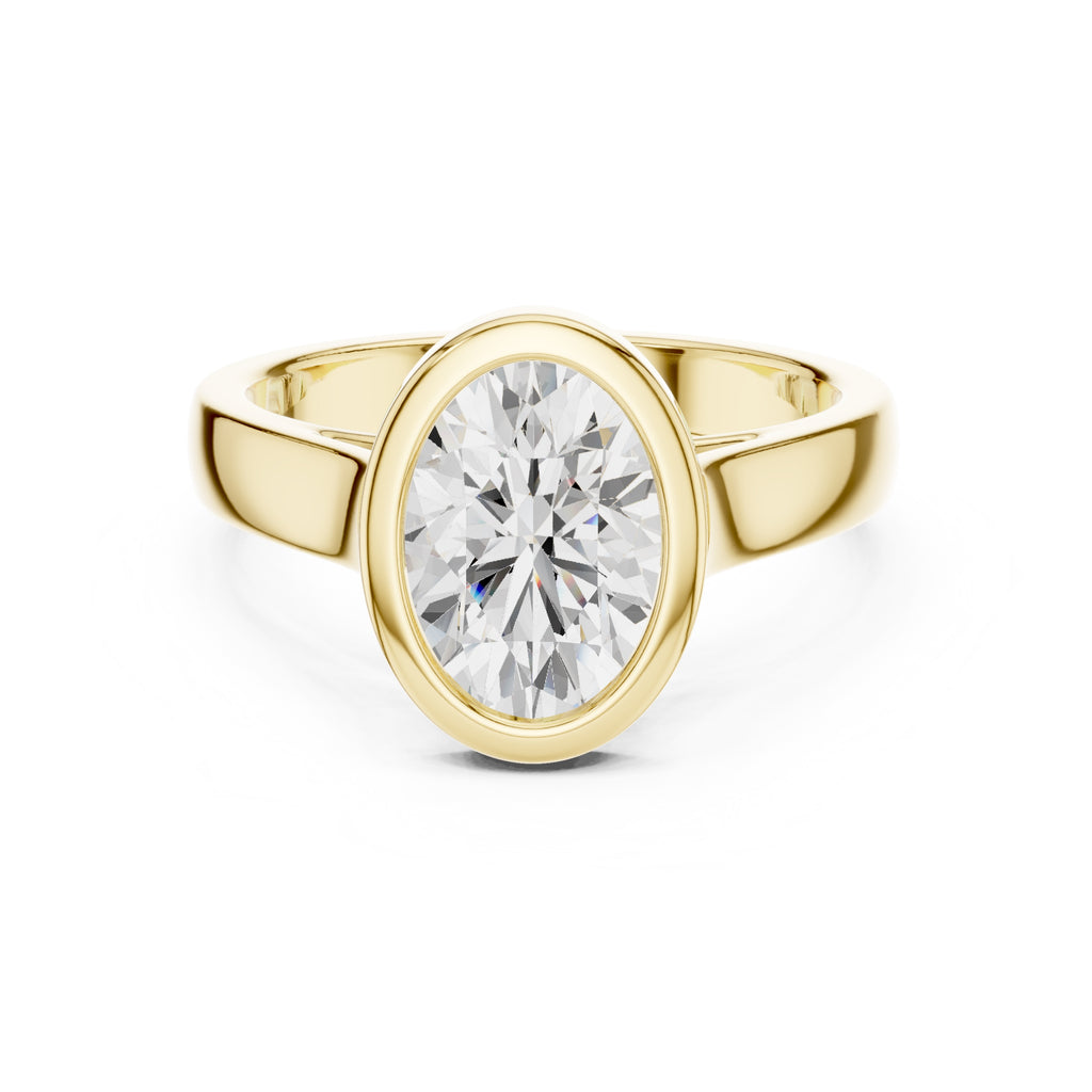 The Seamless Encase Ring 2ct Yellow Gold Oval