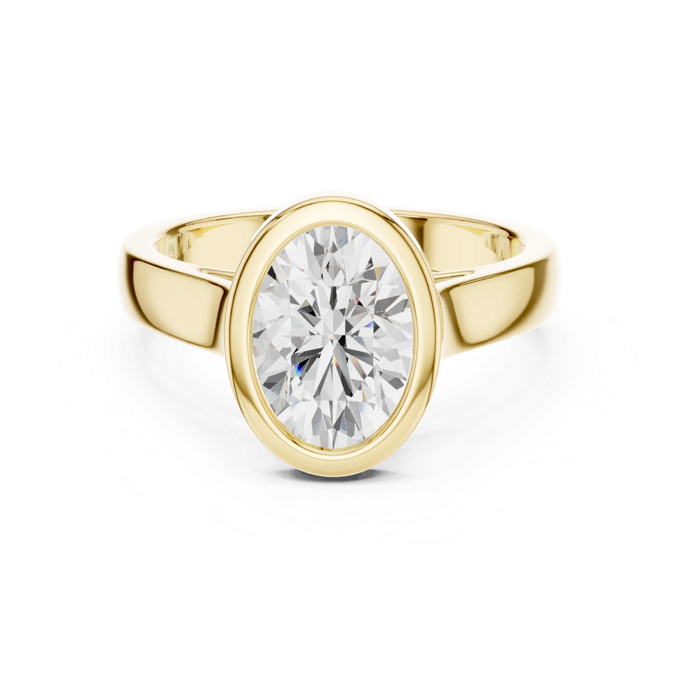 The Seamless Encase Ring 2ct Yellow Gold Oval