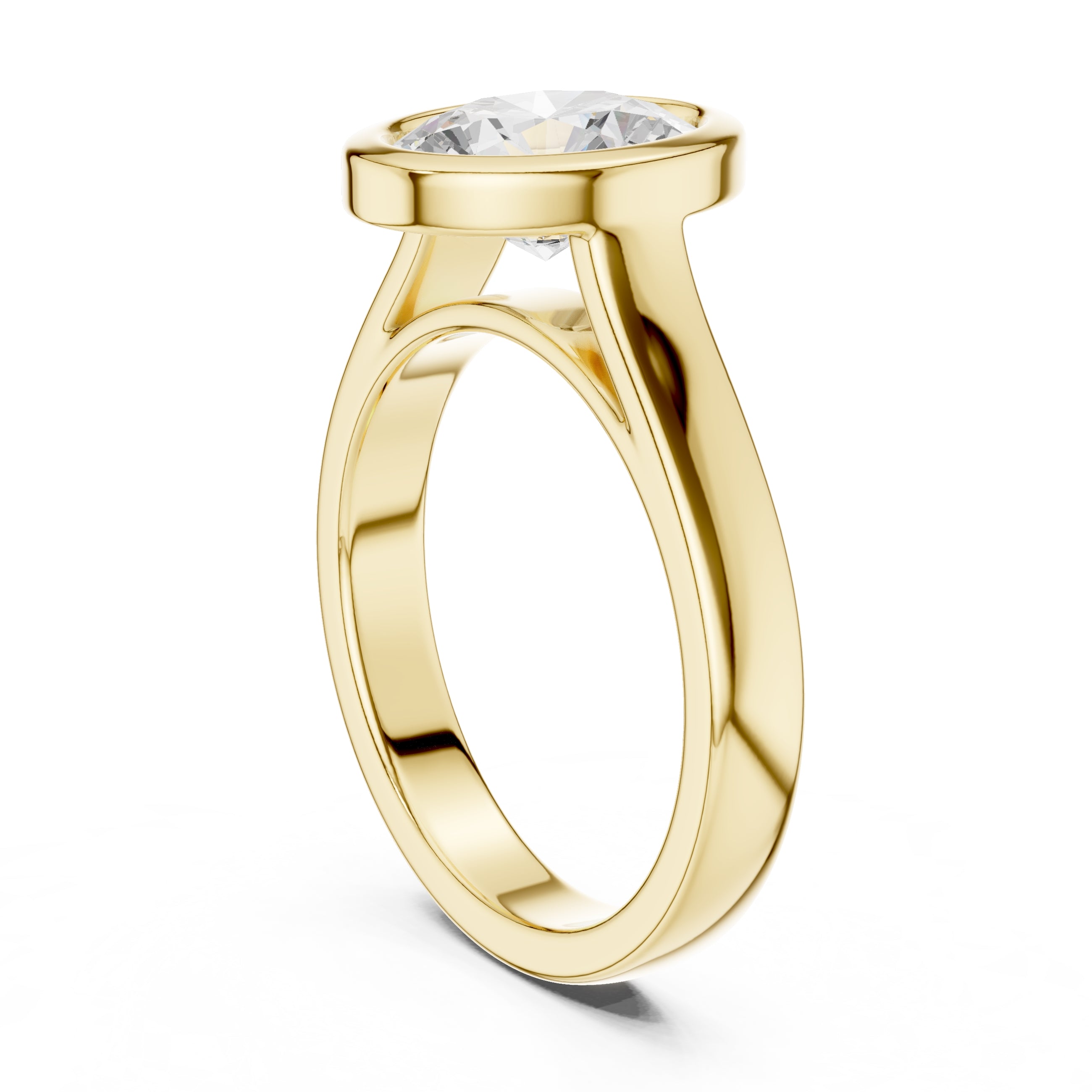 The Seamless Encase Ring 2ct Yellow Gold Oval