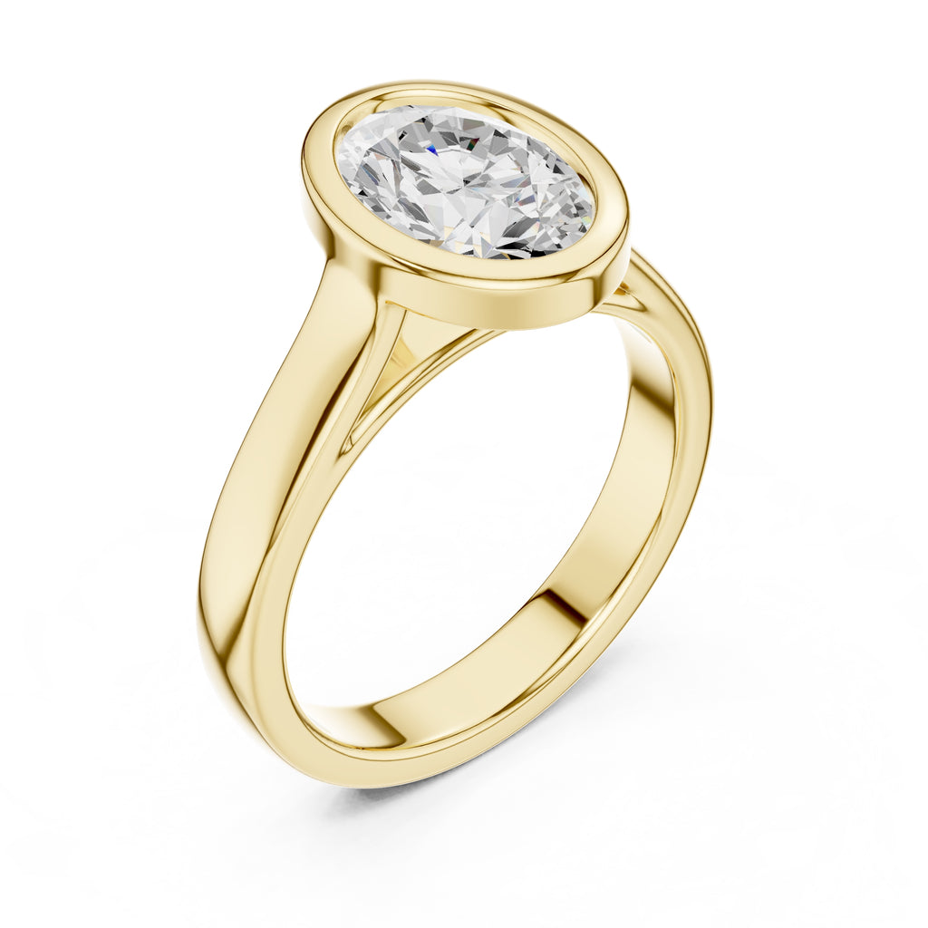 The Seamless Encase Ring 2ct Yellow Gold Oval