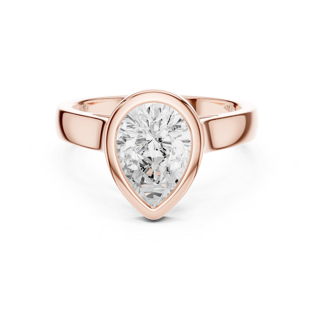 The Seamless Encase Ring 2ct Rose Gold Pear