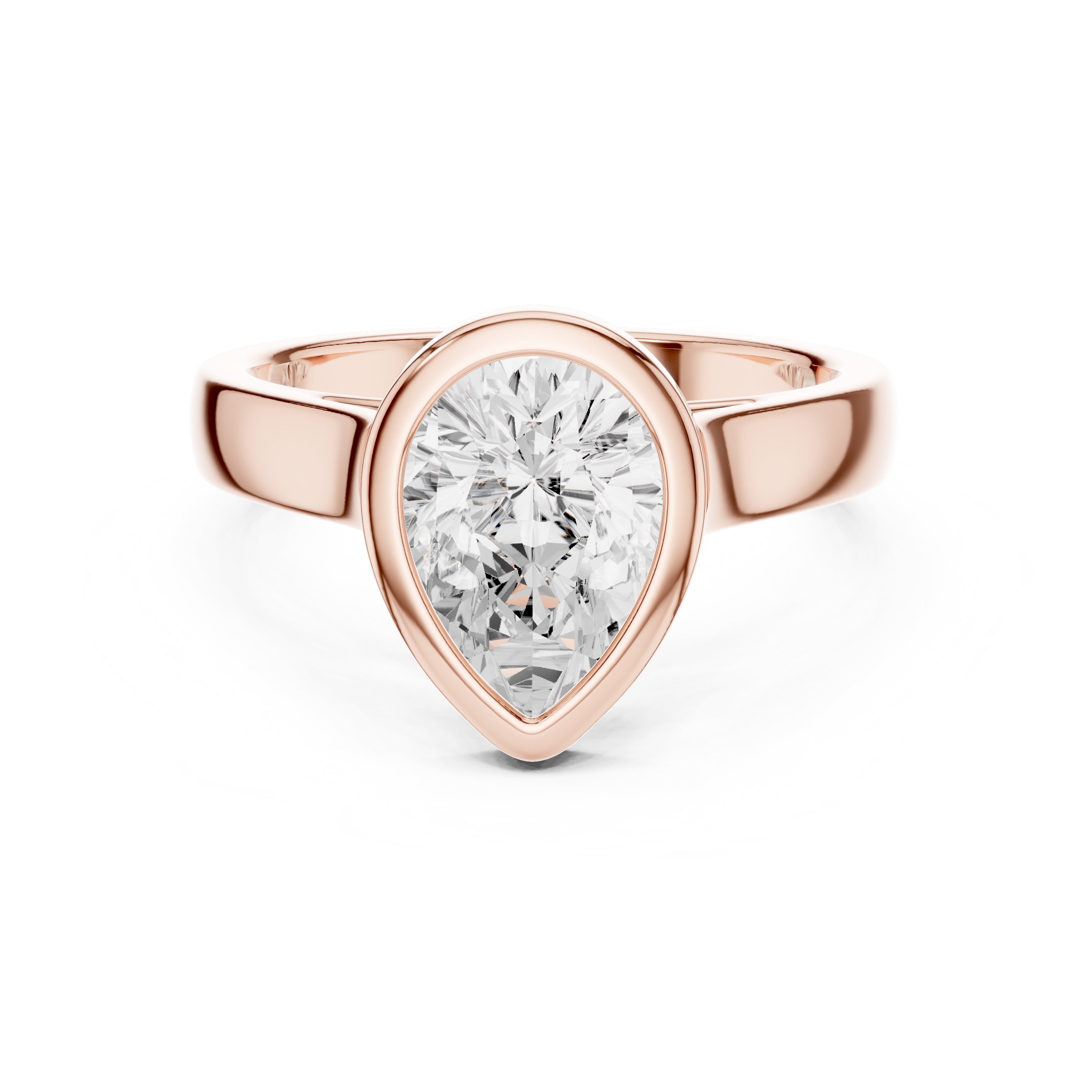 The Seamless Encase Ring 2ct Rose Gold Pear
