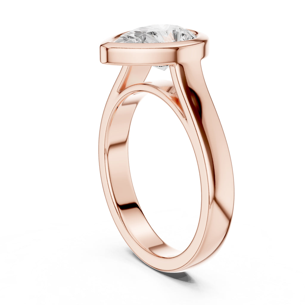 The Seamless Encase Ring 2ct Rose Gold Pear