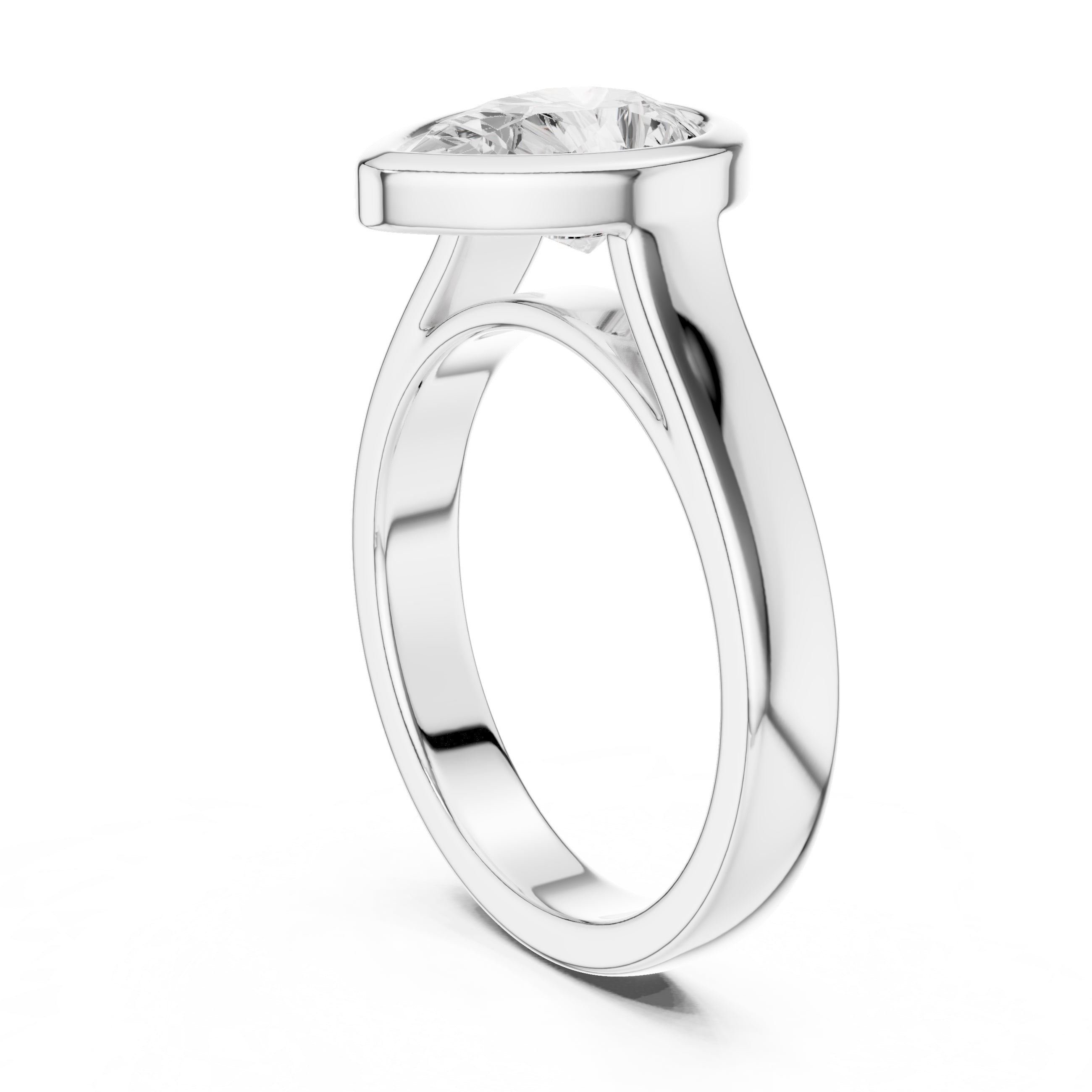 The Seamless Encase Ring 2ct White Gold Pear