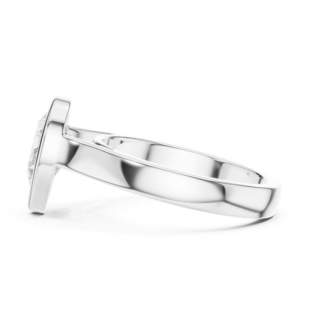 The Seamless Encase Ring 2ct White Gold Pear