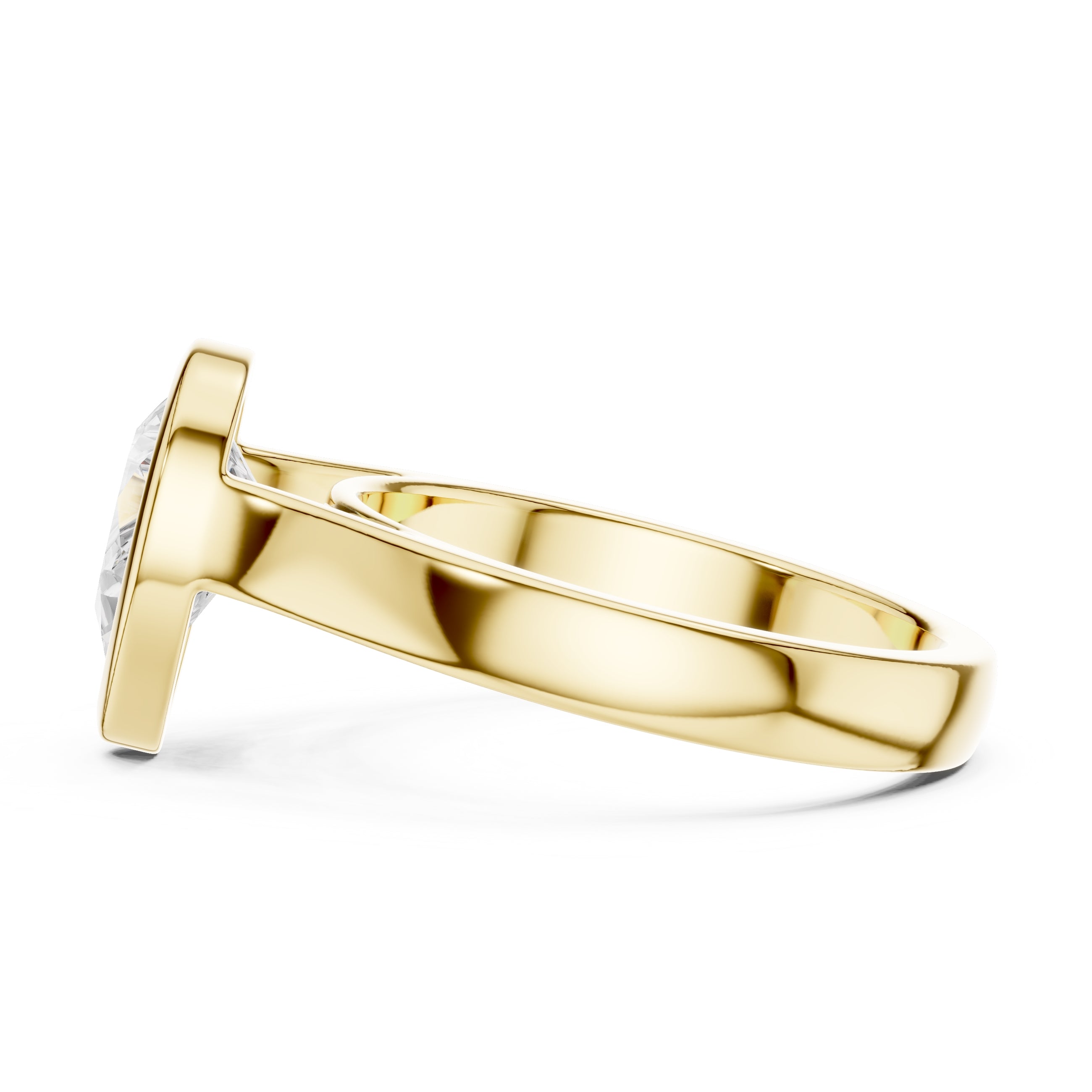 The Seamless Encase Ring 2ct Yellow Gold Pear