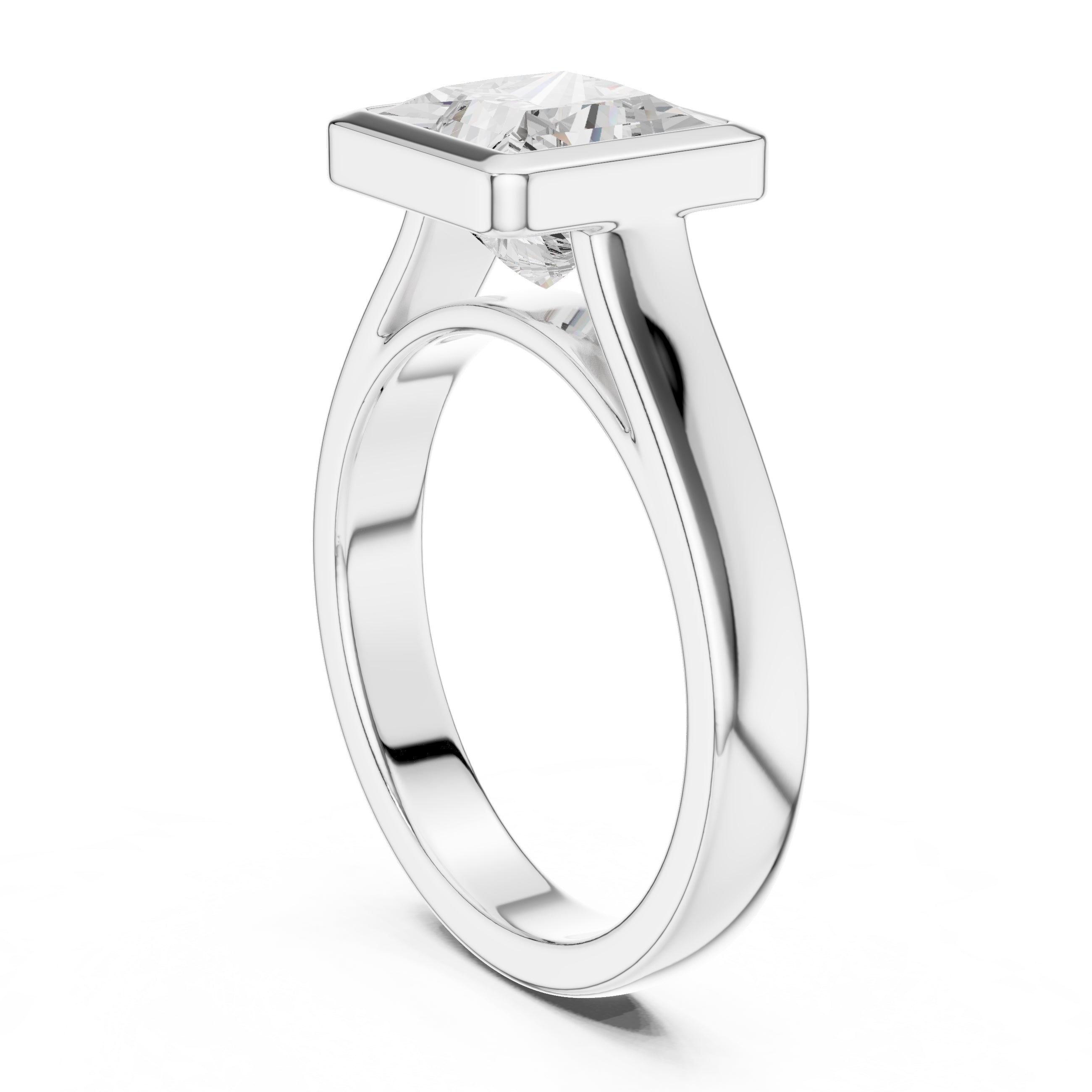 The Seamless Encase Ring 2ct White Gold Princess