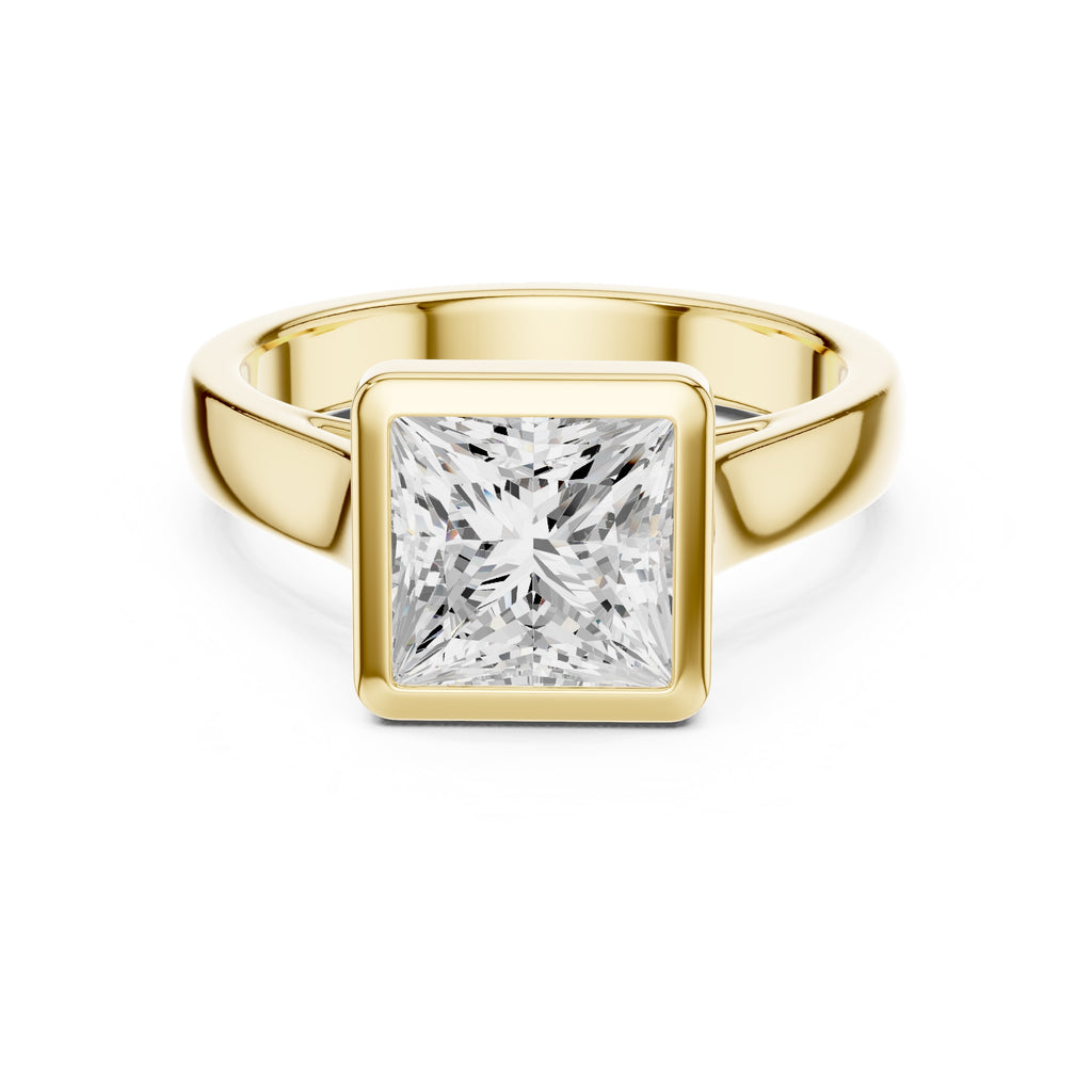 The Seamless Encase Ring 2ct Yellow Gold Princess