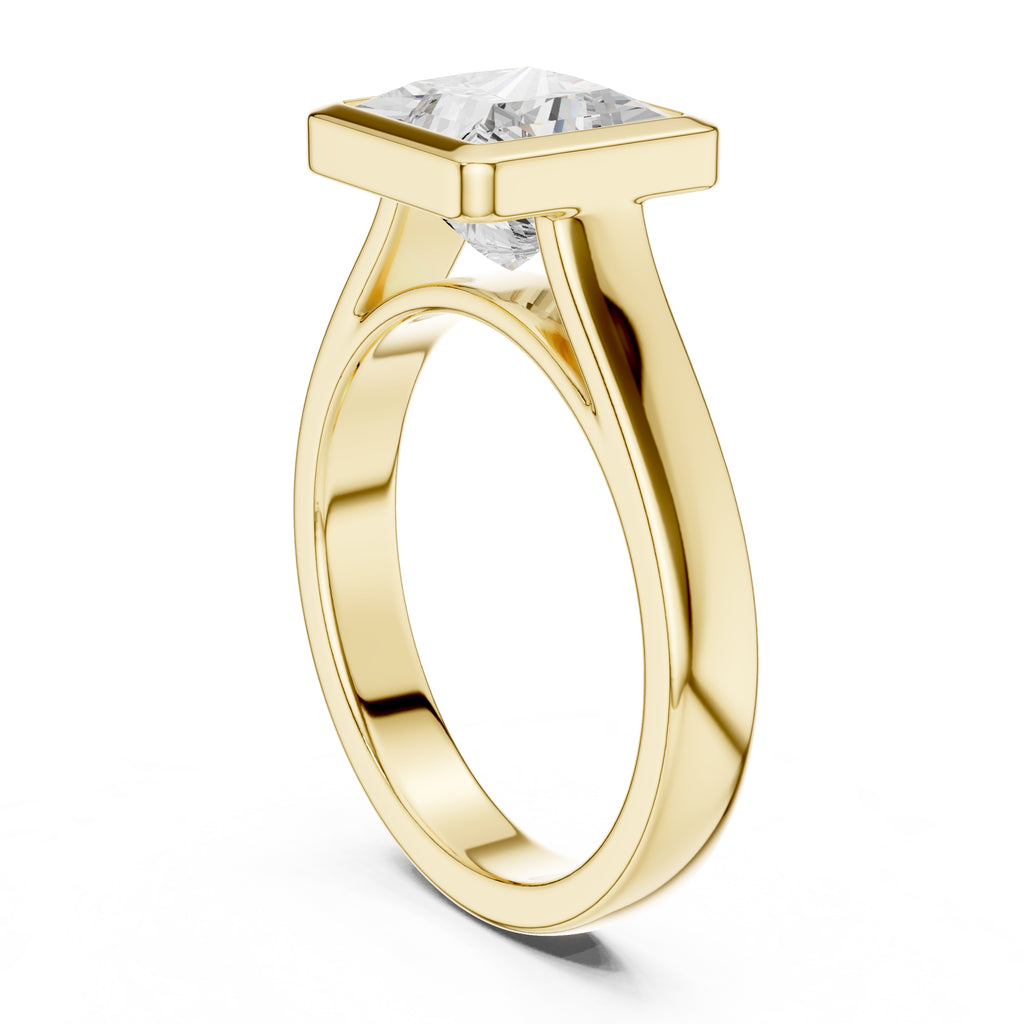 The Seamless Encase Ring 2ct Yellow Gold Princess