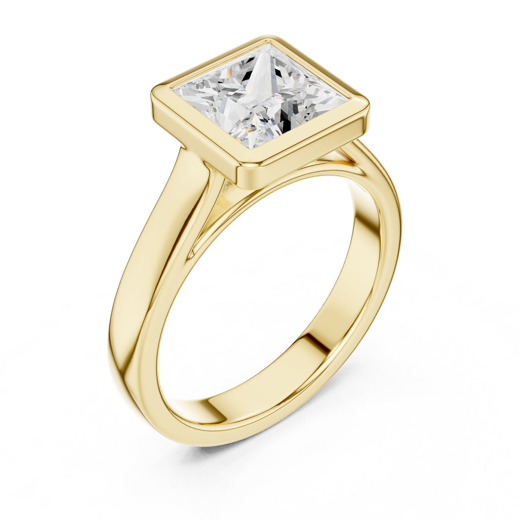The Seamless Encase Ring 2ct Yellow Gold Princess