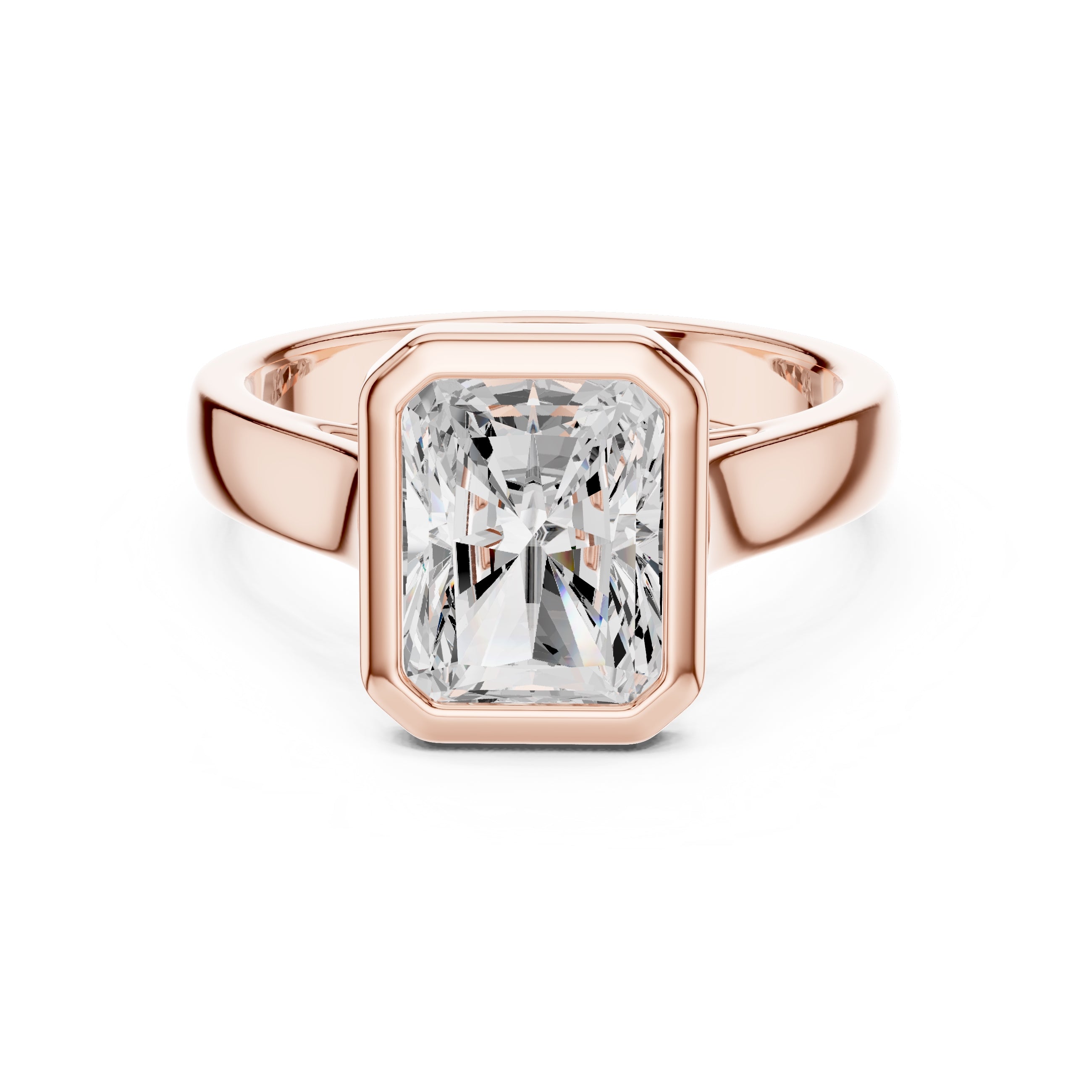 The Seamless Encase Ring 2ct Rose Gold Radiant