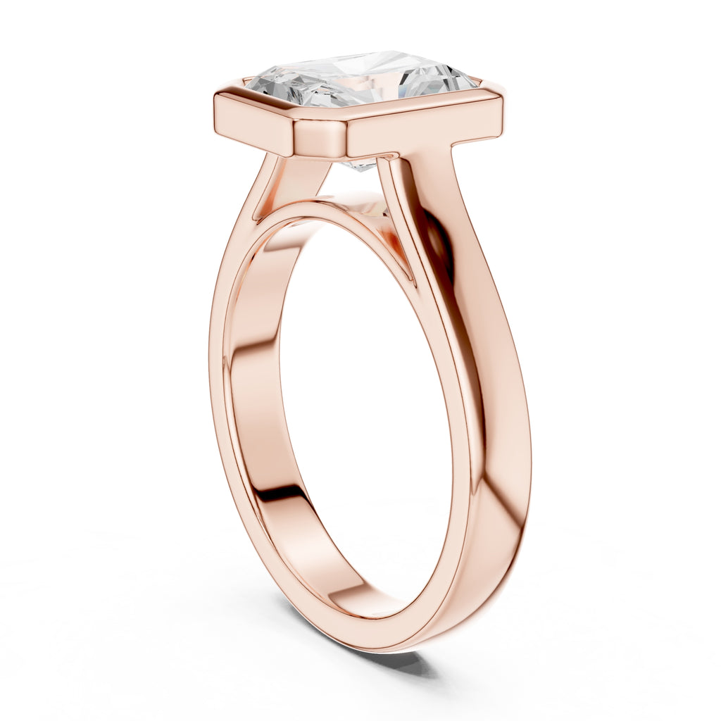 The Seamless Encase Ring 2ct Rose Gold Radiant
