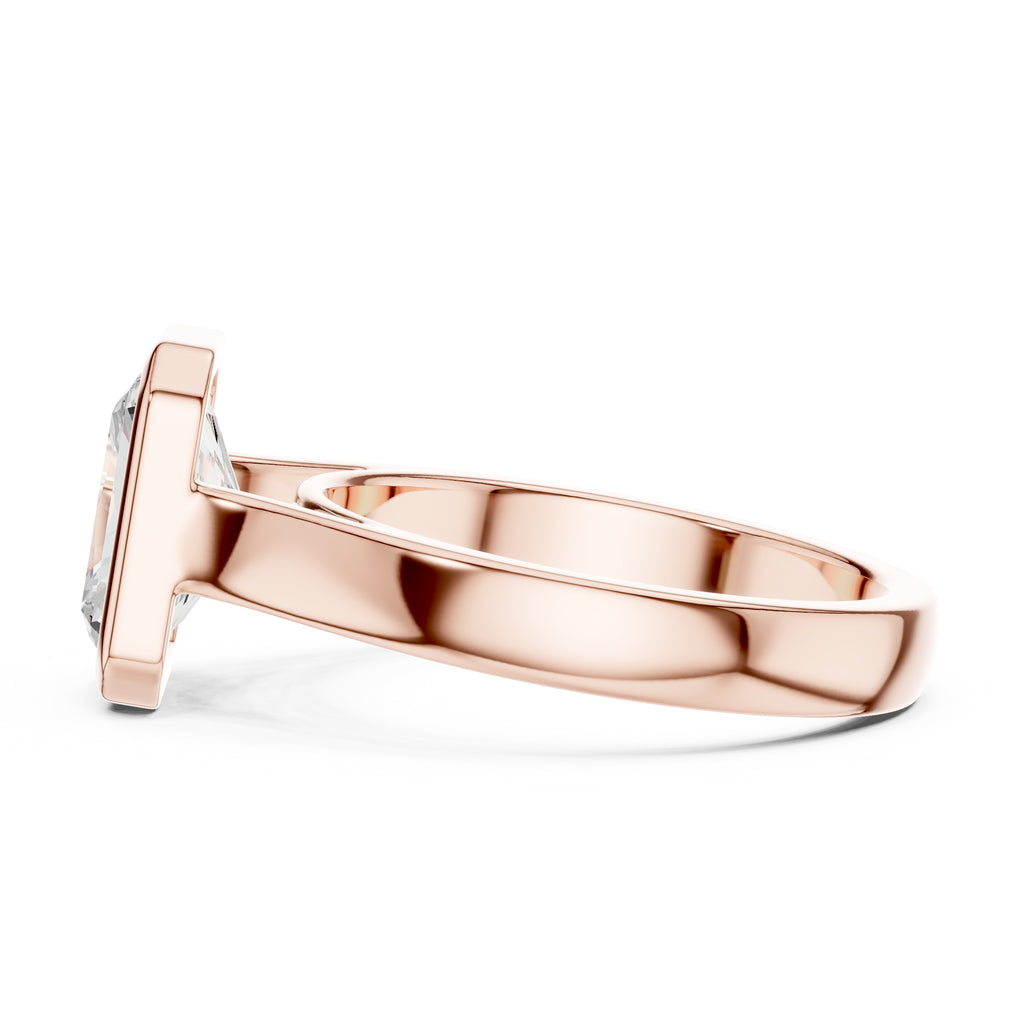 The Seamless Encase Ring 2ct Rose Gold Radiant