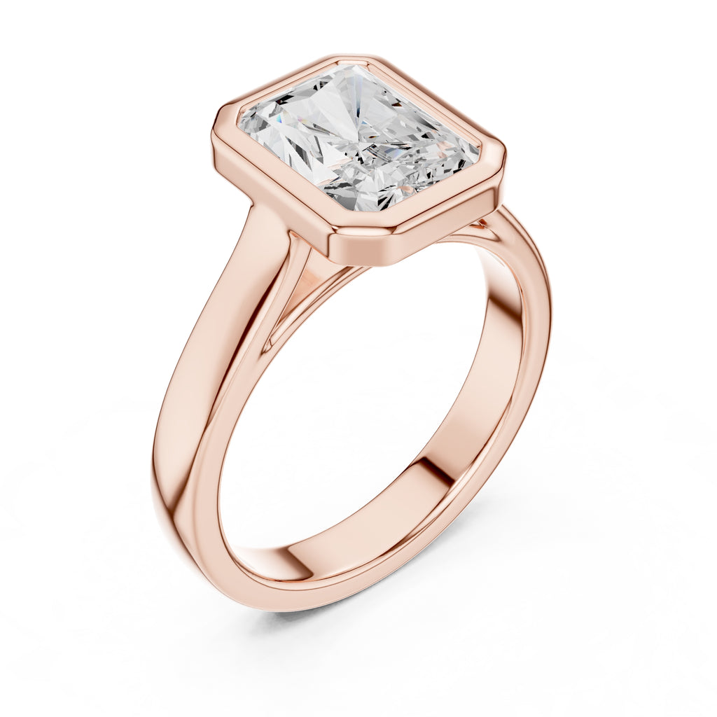 The Seamless Encase Ring 2ct Rose Gold Radiant