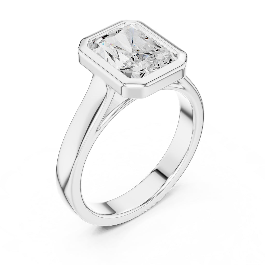 The Seamless Encase Ring 2ct White Gold Radiant