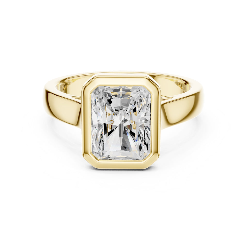 The Seamless Encase Ring 2ct Yellow Gold Radiant