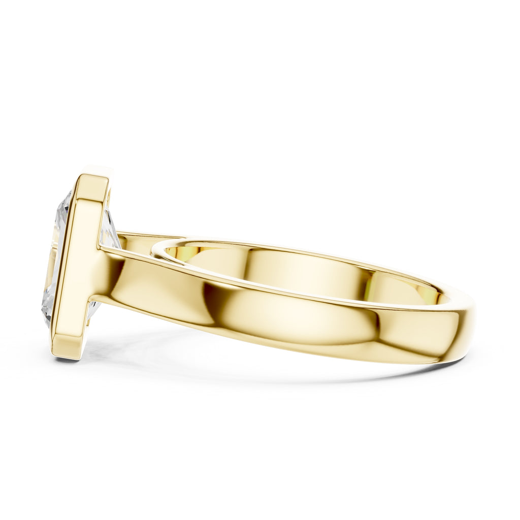 The Seamless Encase Ring 2ct Yellow Gold Radiant