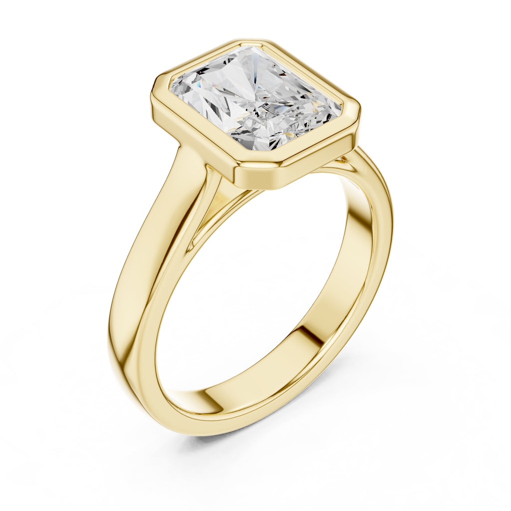 The Seamless Encase Ring 2ct Yellow Gold Radiant