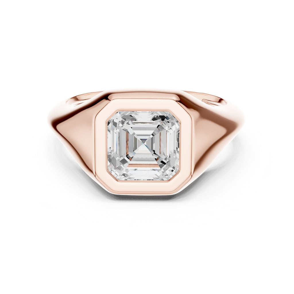 The Fortress Setting 2ct Rose Gold Asscher