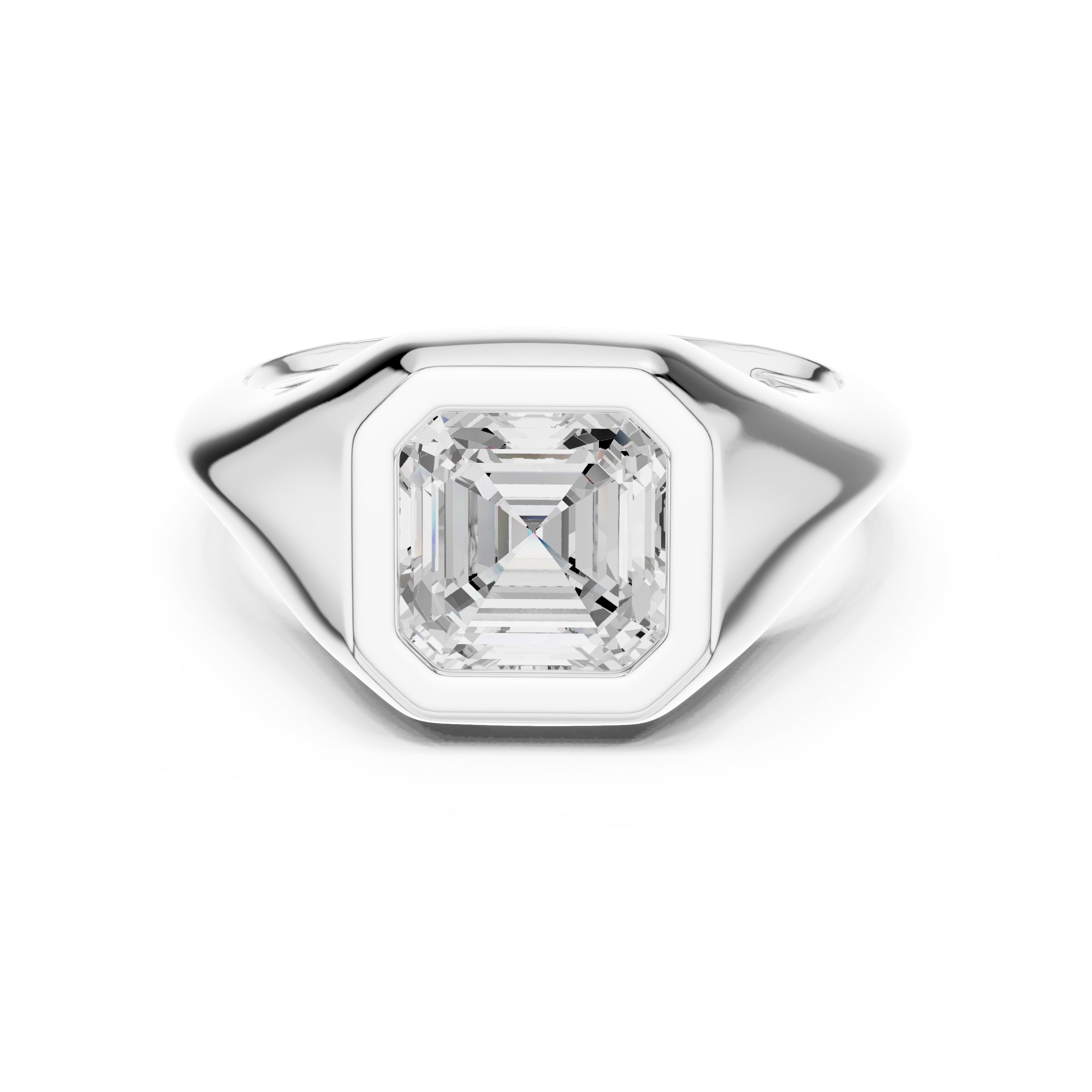The Fortress Setting 2ct White Gold Asscher