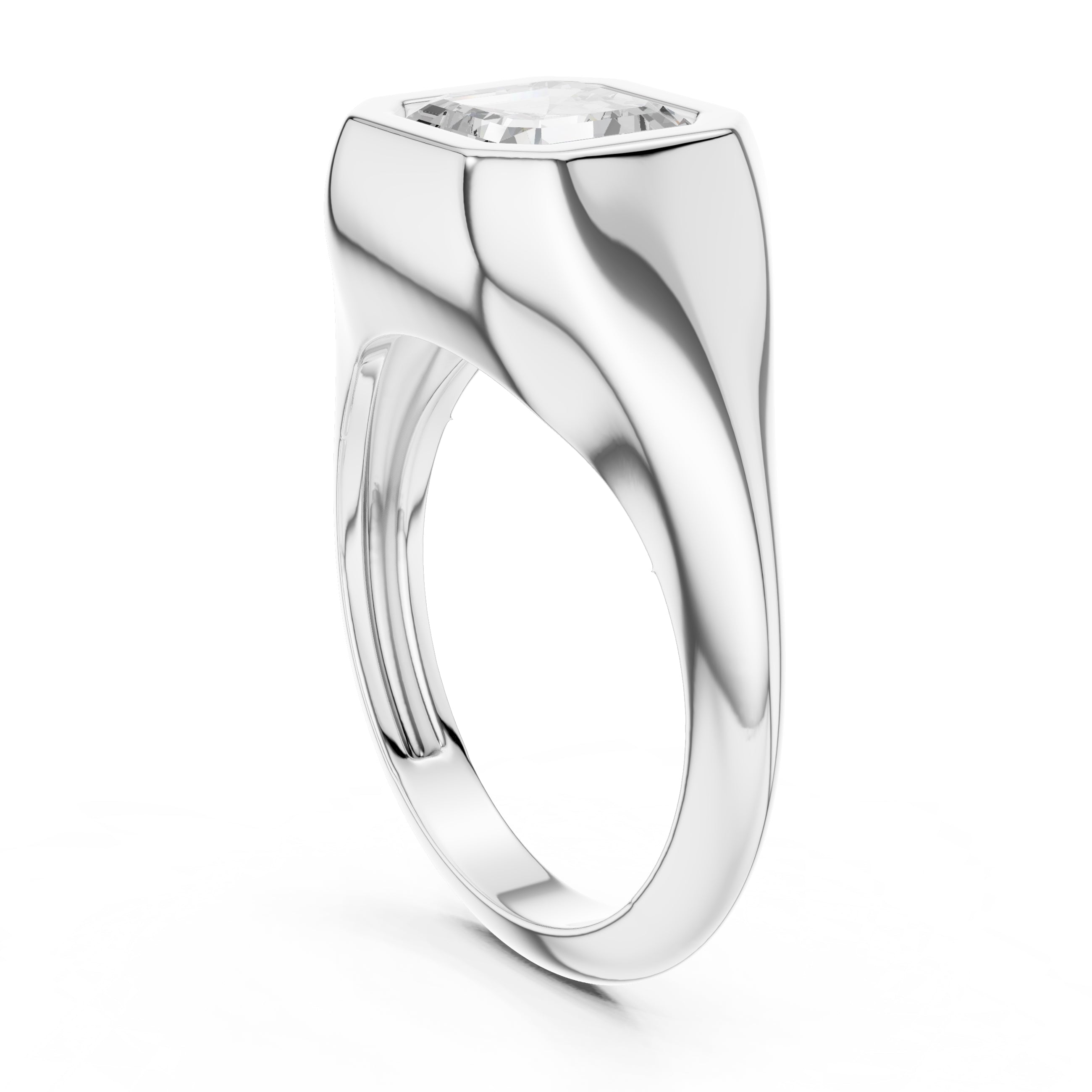 The Fortress Setting 2ct White Gold Asscher