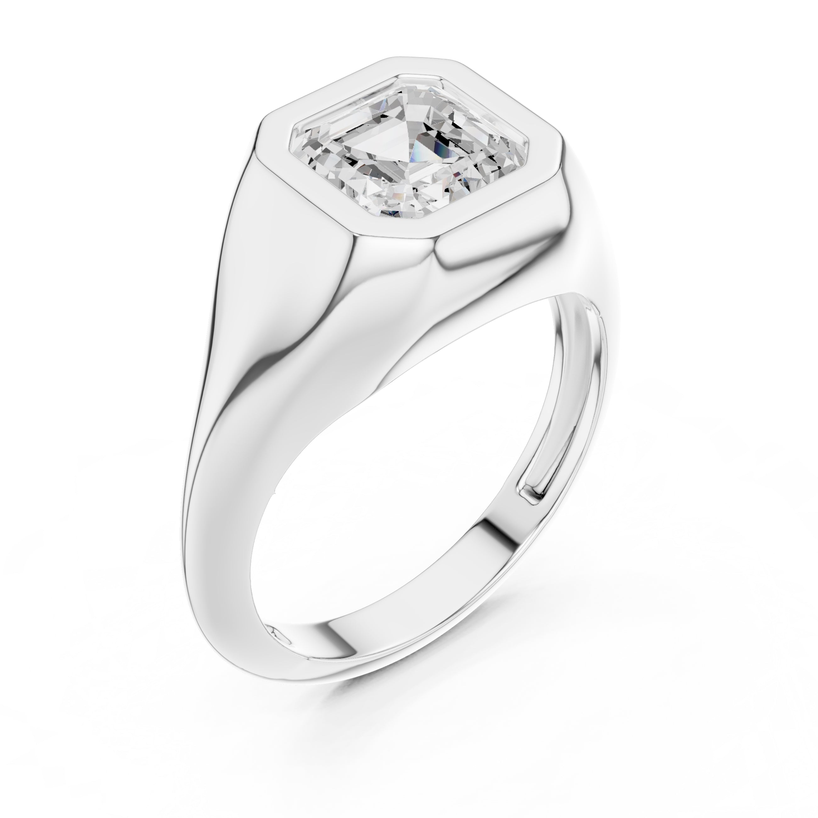 The Fortress Setting 2ct White Gold Asscher