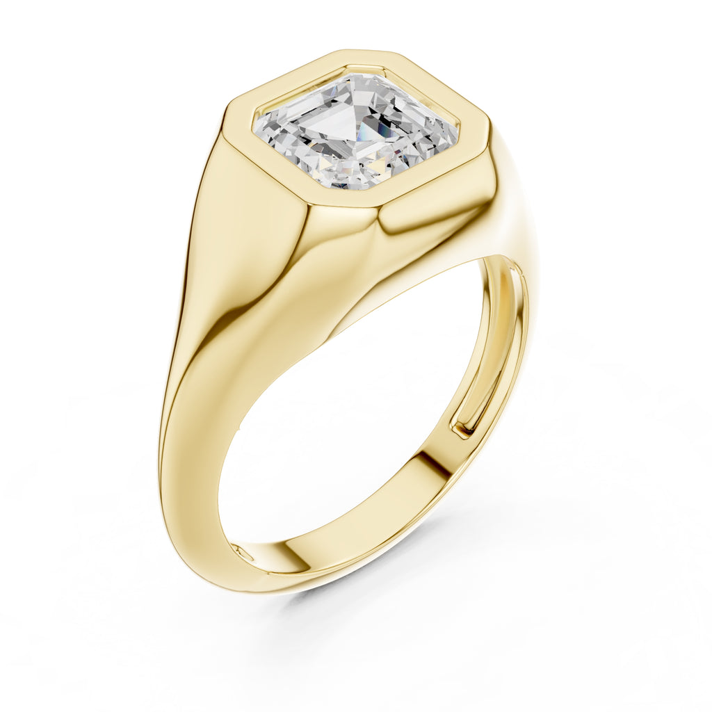 The Fortress Setting 2ct Yellow Gold Asscher