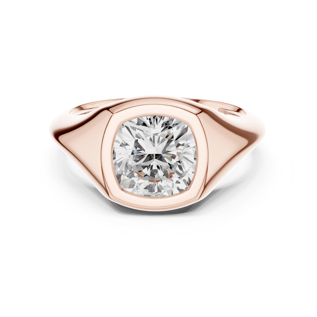 The Fortress Setting 2ct Rose Gold Cushion