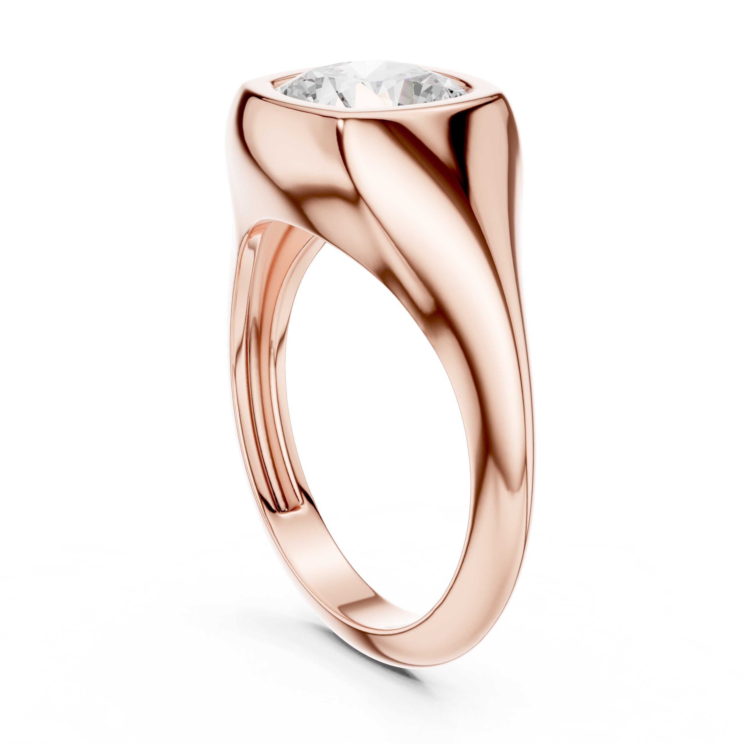 The Fortress Setting 2ct Rose Gold Cushion