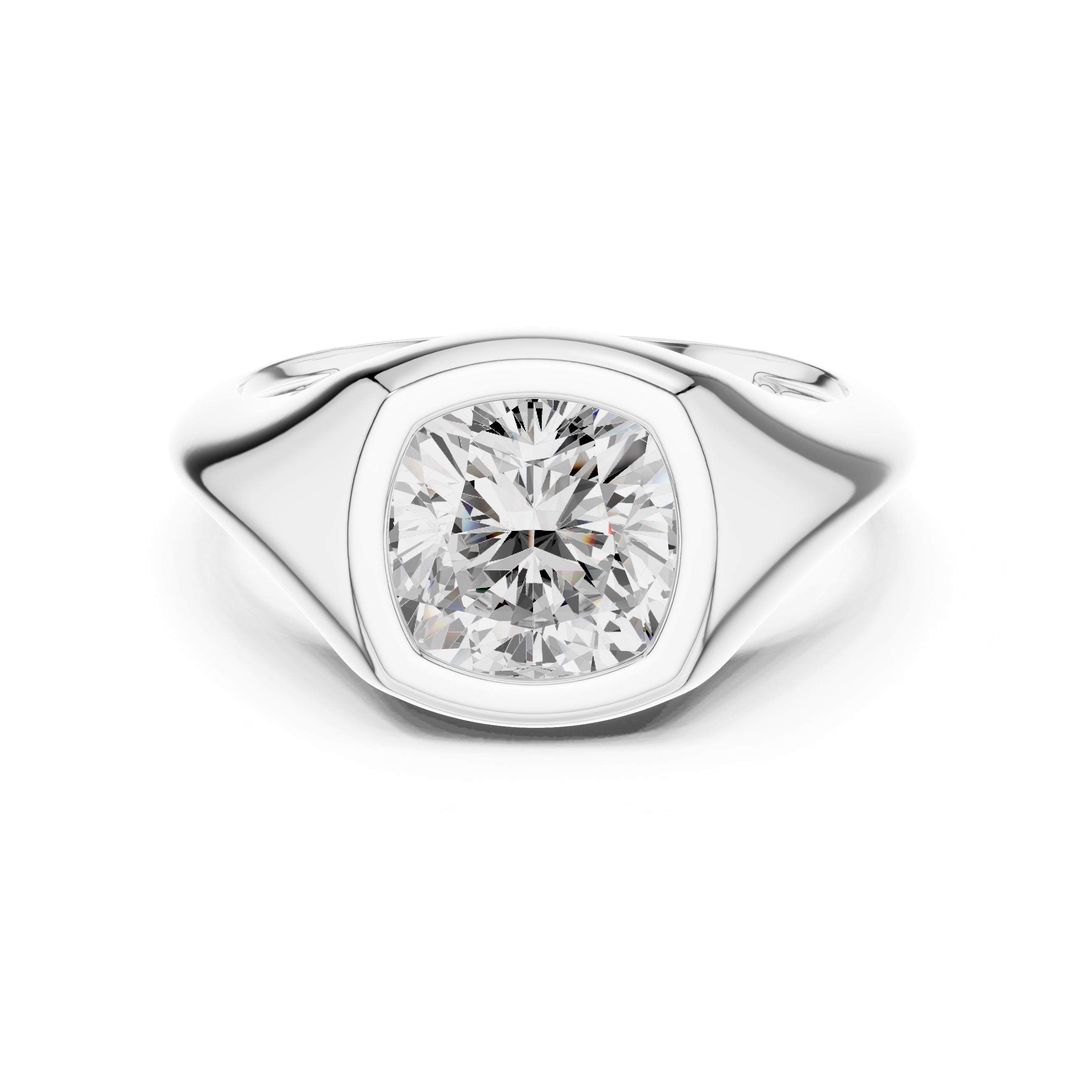 The Fortress Setting 2ct White Gold Cushion