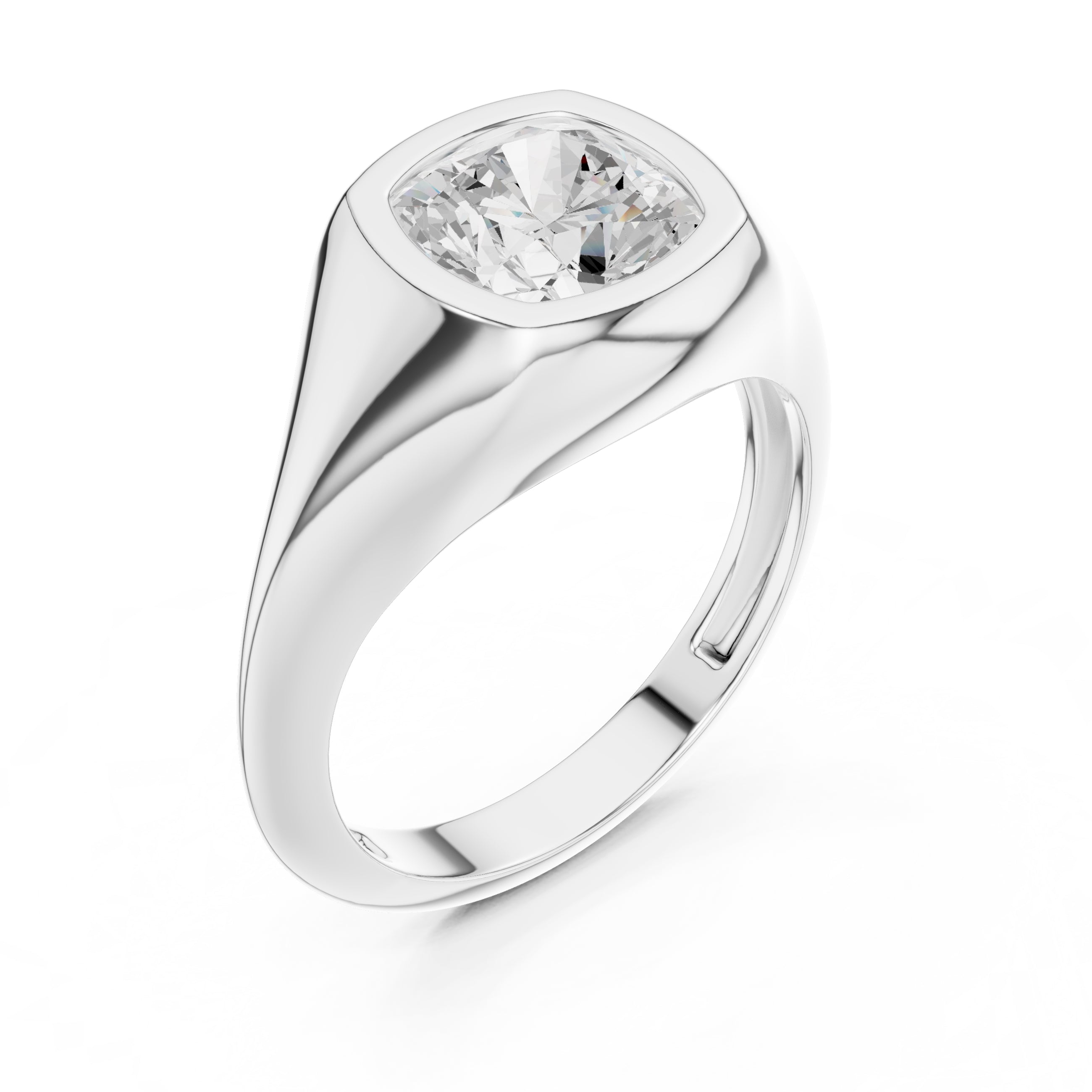 The Fortress Setting 2ct White Gold Cushion