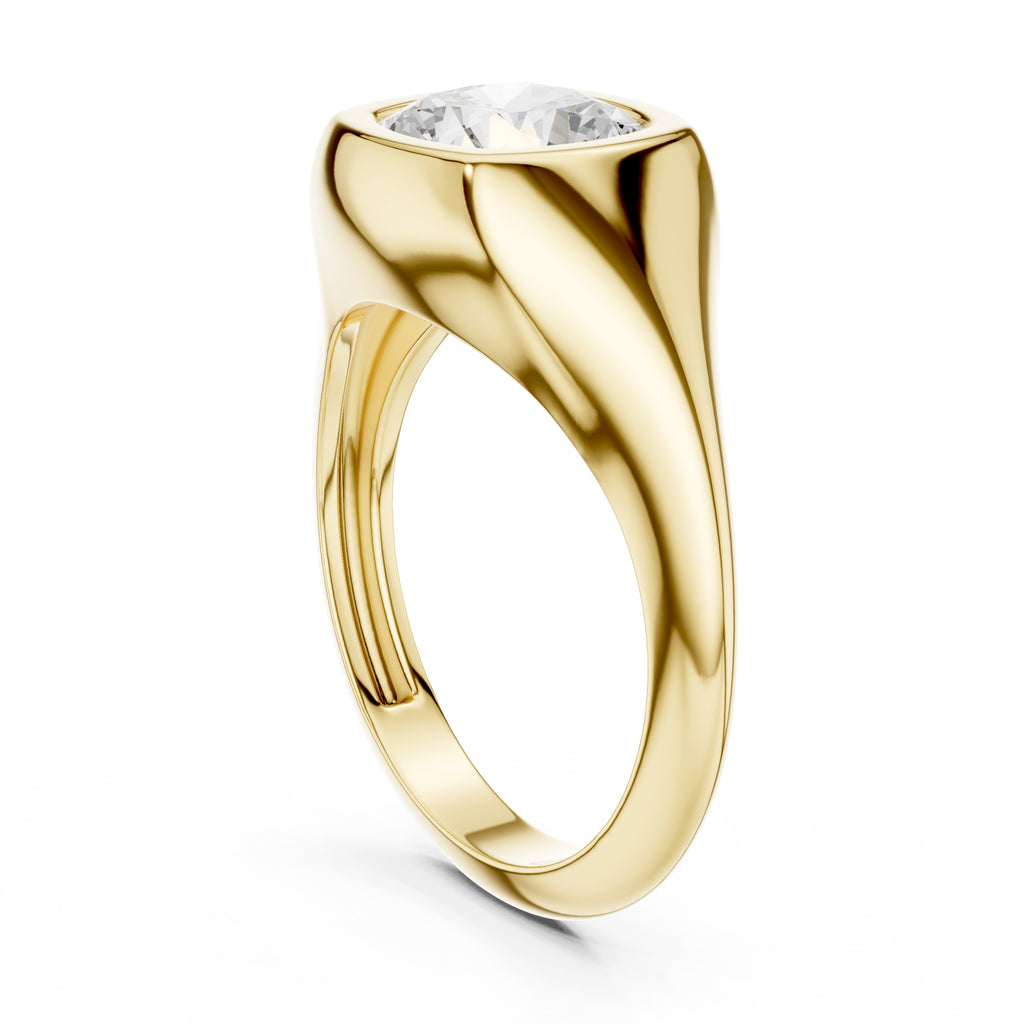 The Fortress Setting 2ct Yellow Gold Cushion