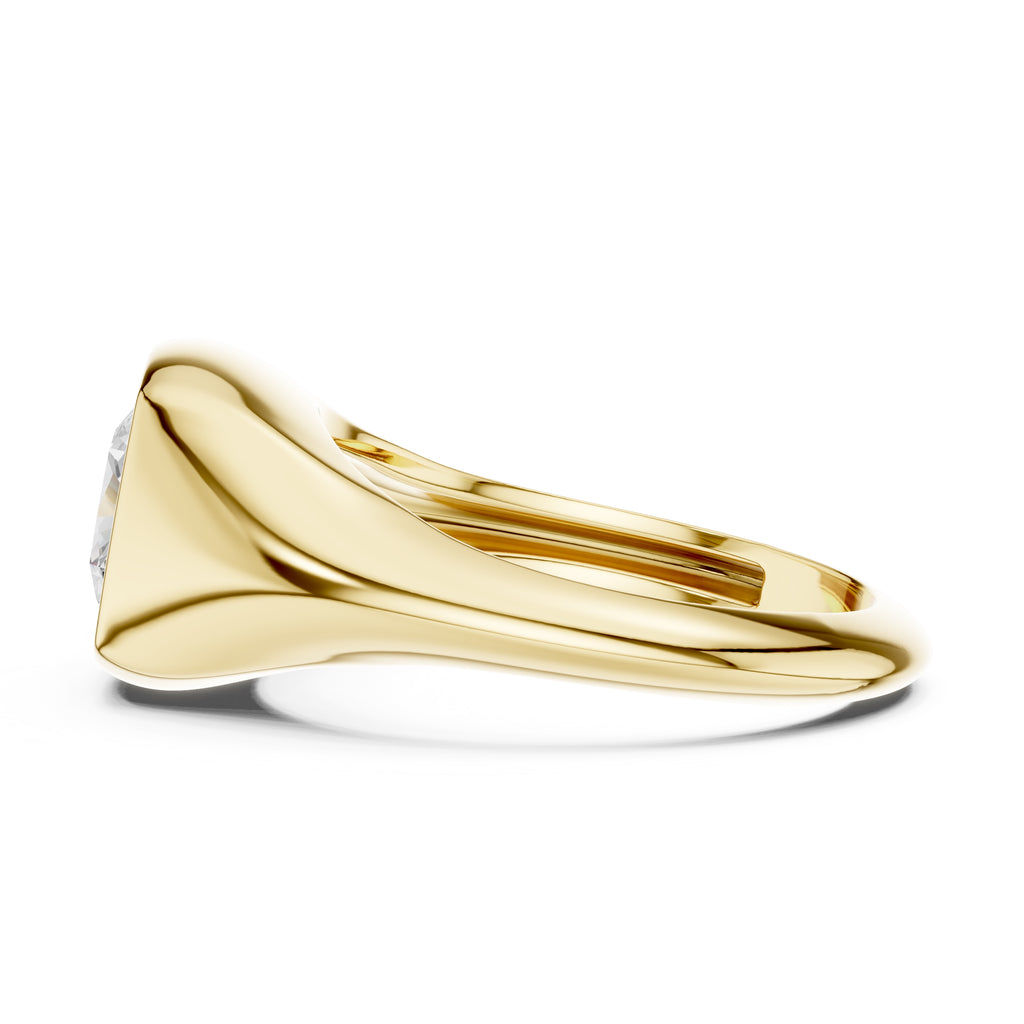 The Fortress Setting 2ct Yellow Gold Cushion