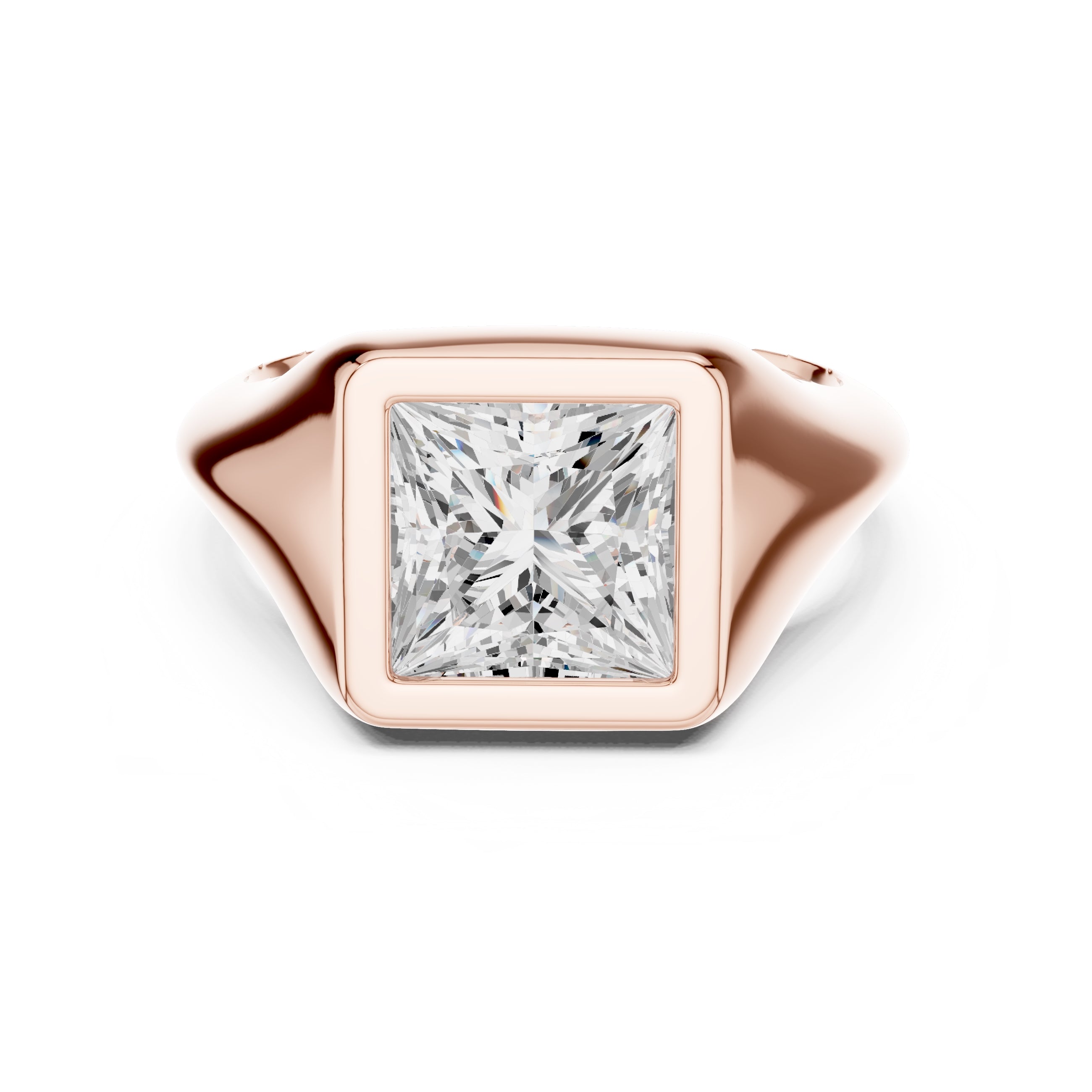 The Fortress Setting 2ct Rose Gold Princess
