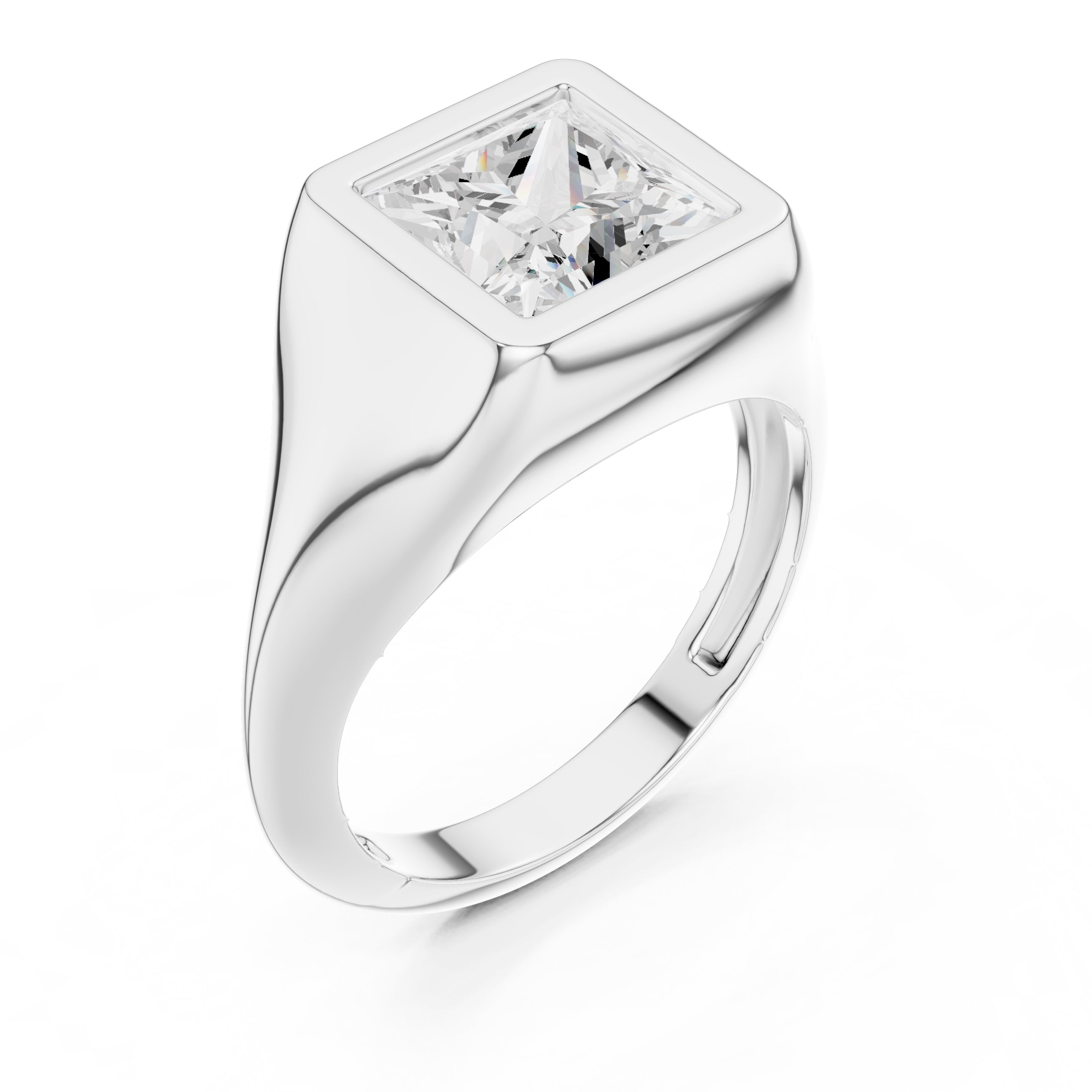 The Fortress Setting 2ct White Gold Princess