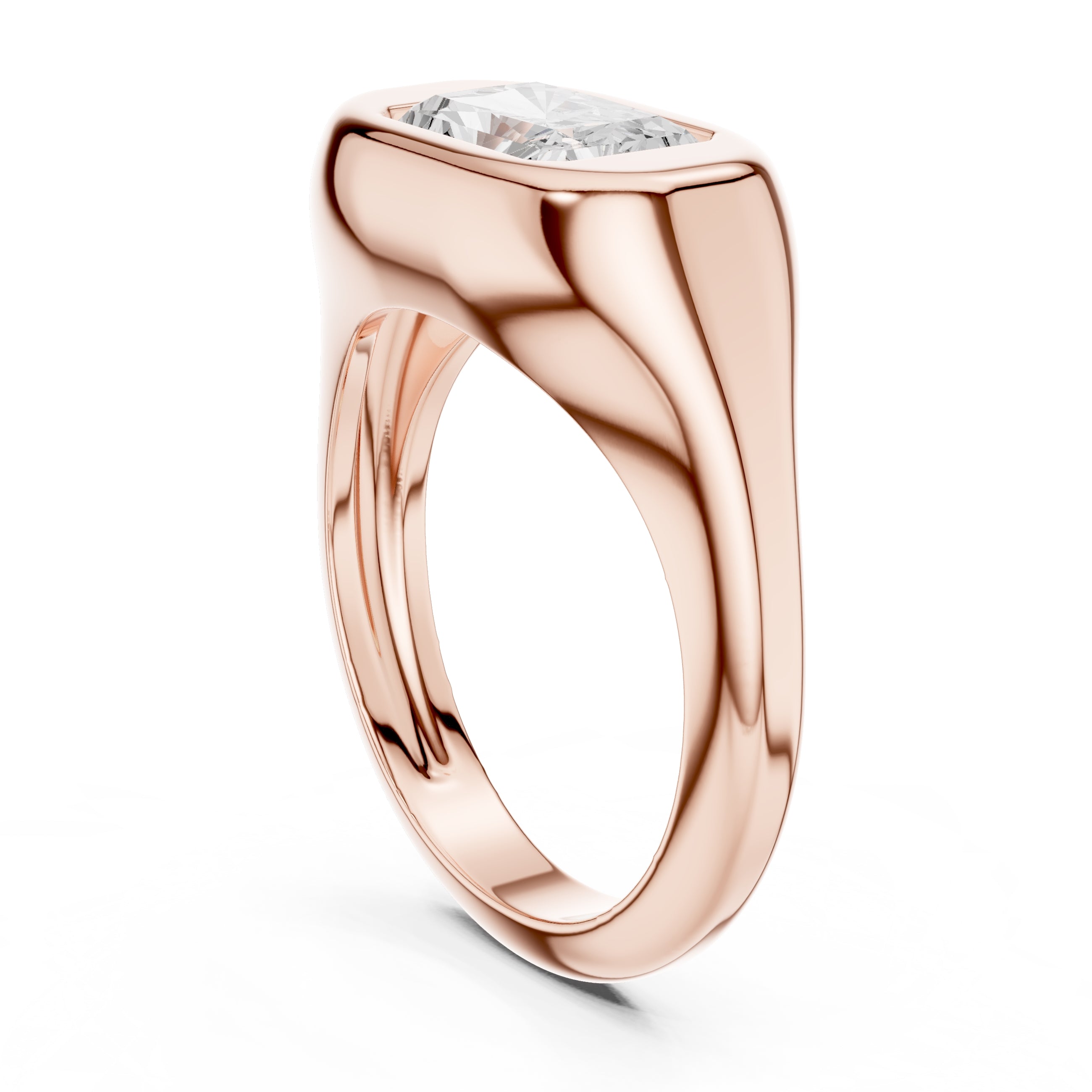 The Fortress Setting 2ct Rose Gold Radiant
