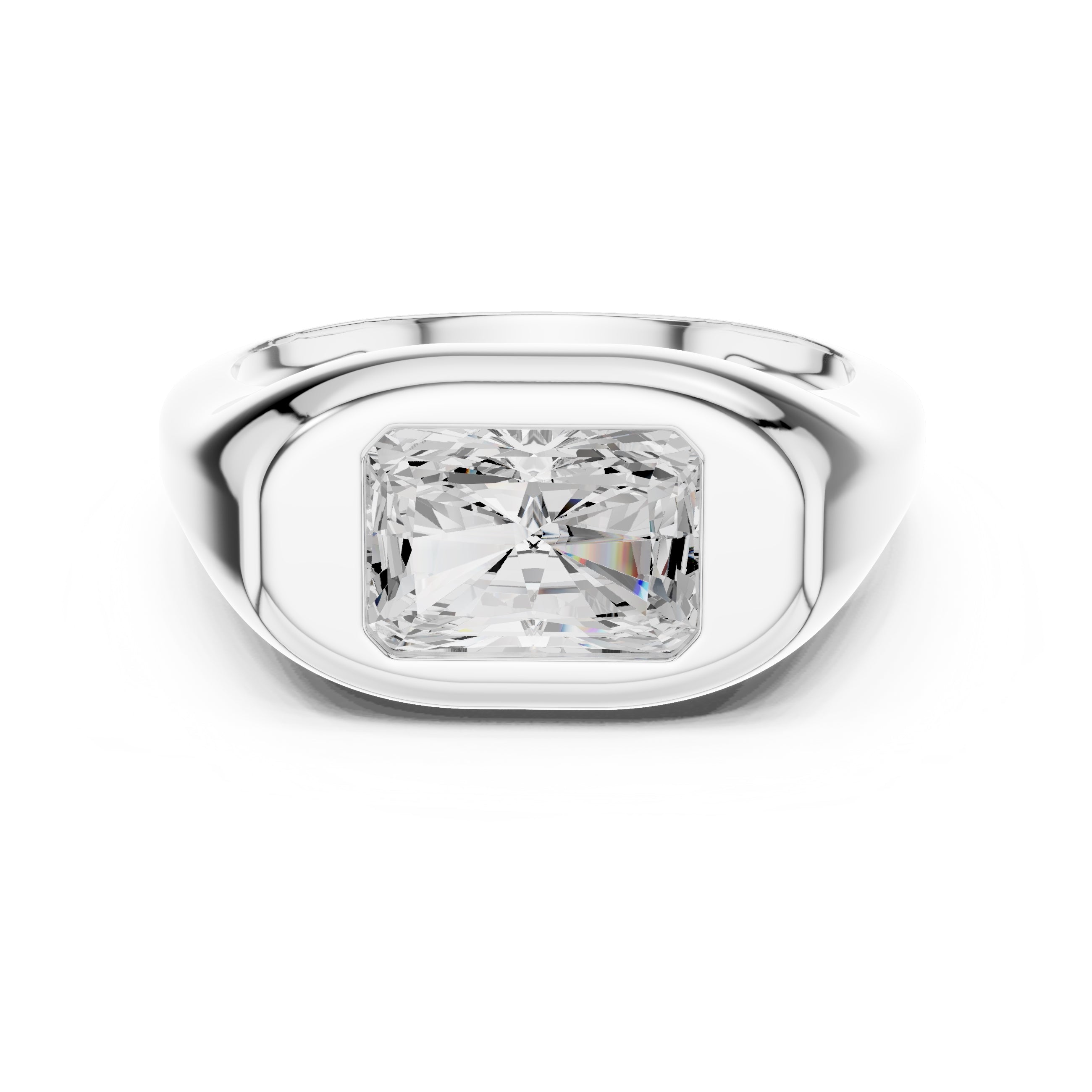 The Fortress Setting 2ct White Gold Radiant
