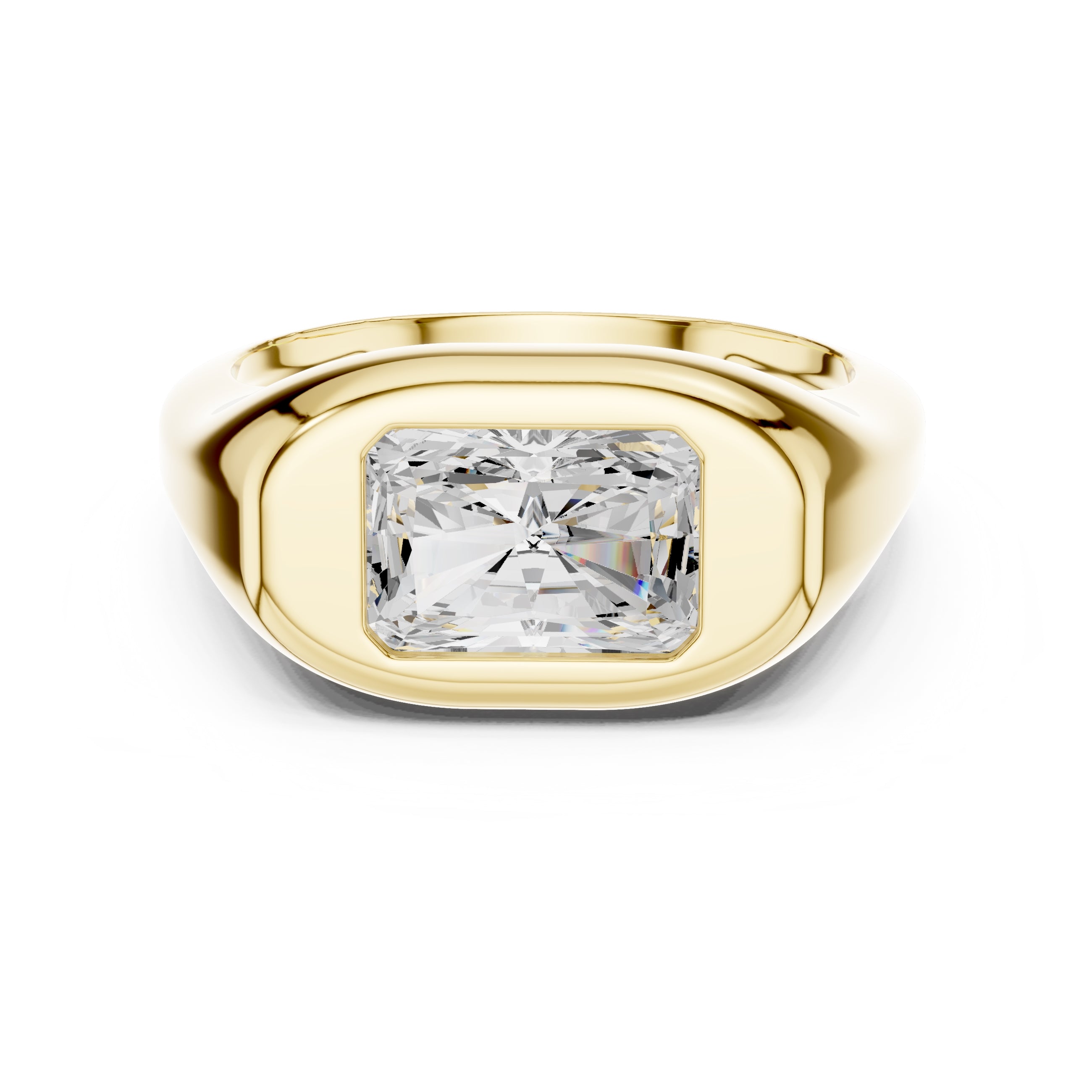 The Fortress Setting 2ct Yellow Gold Radiant